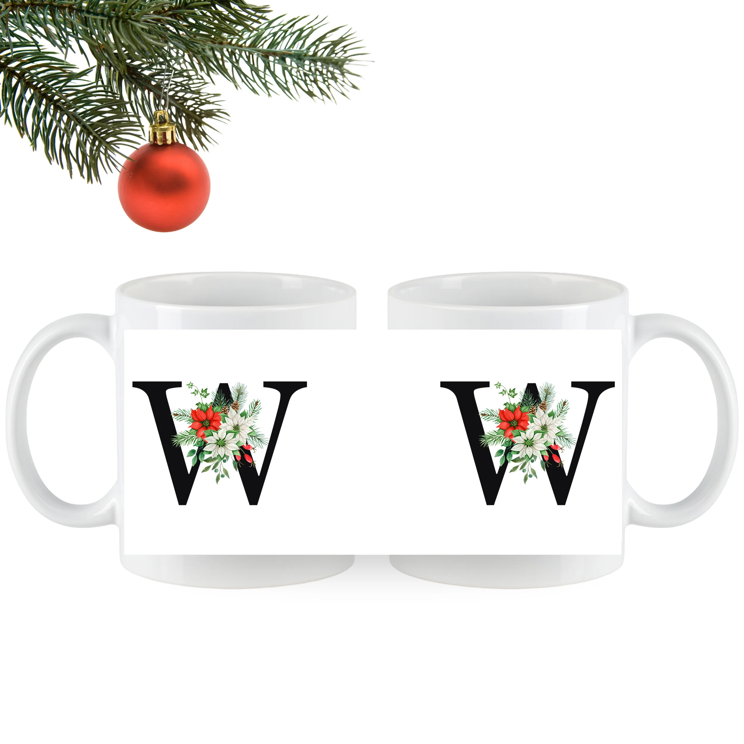 Tasse mit floralem W - Image 4