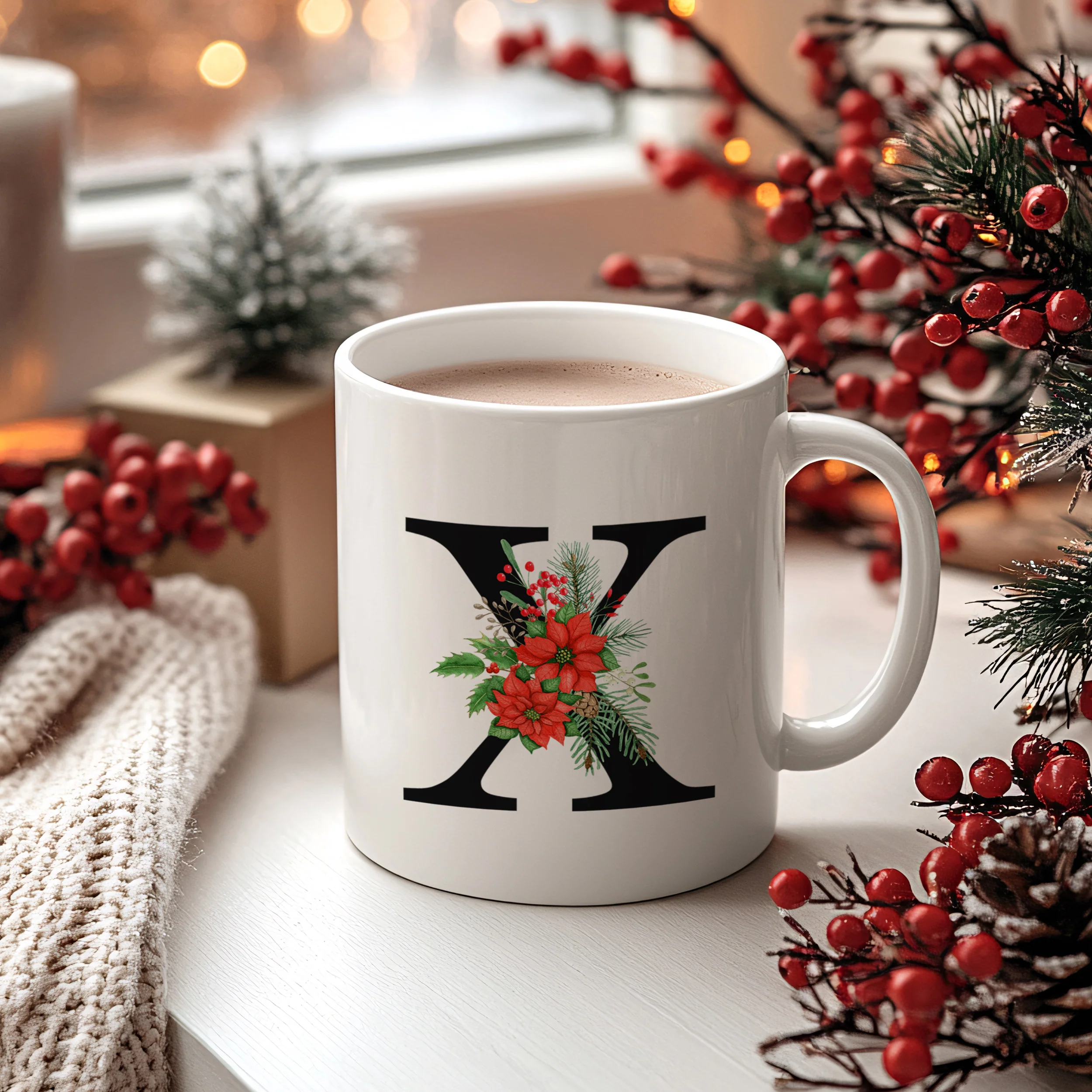 Tasse mit floralem X - Image 2