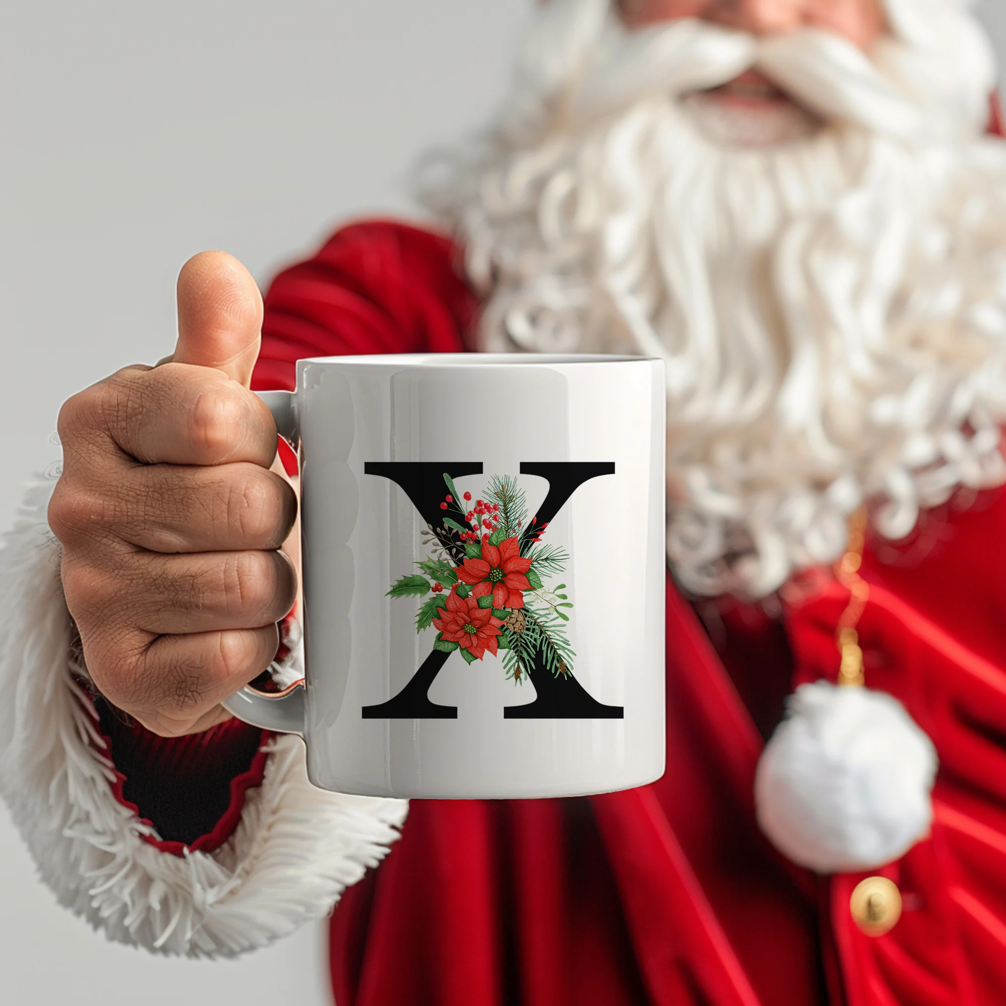 Tasse mit floralem X - Image 3