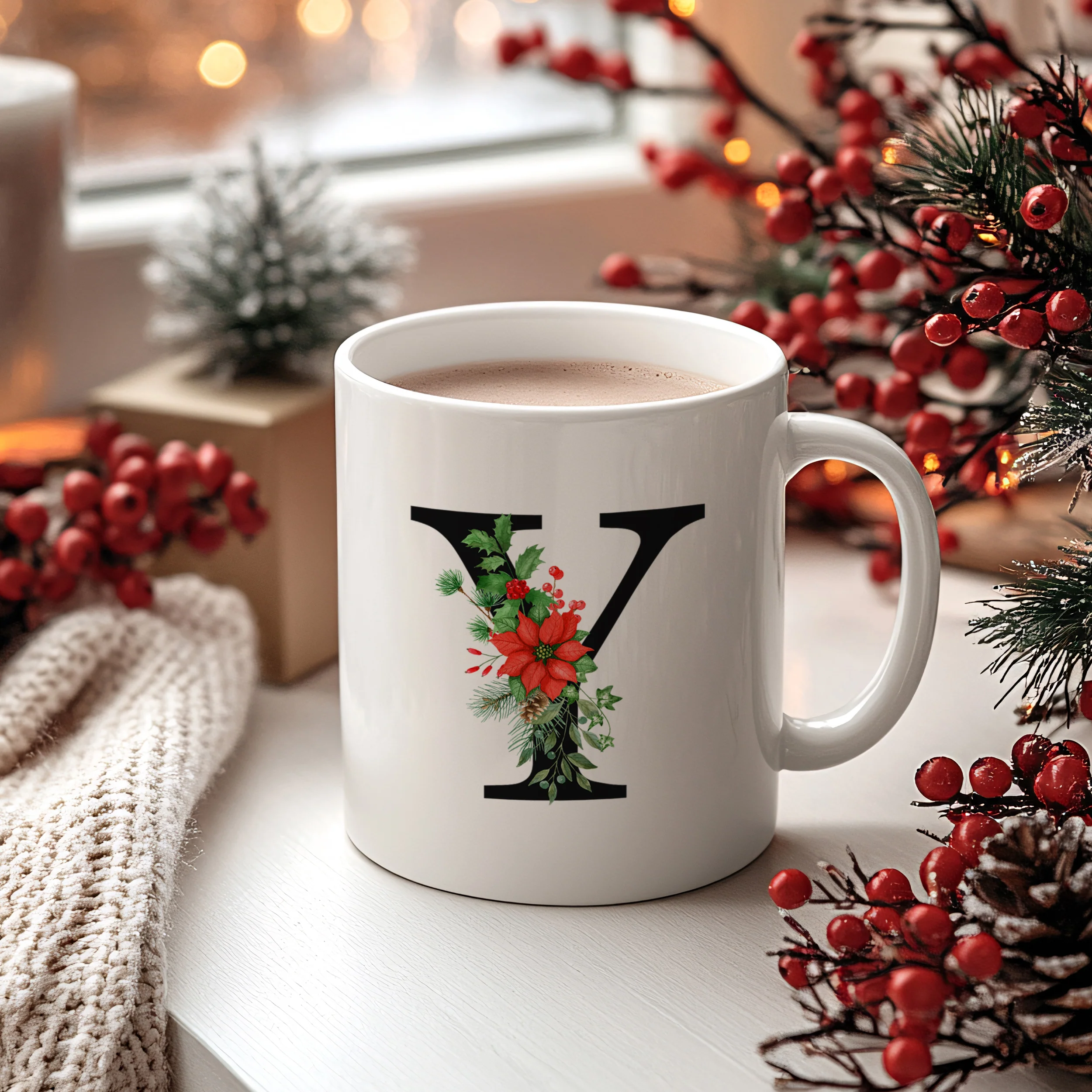 Tasse mit floralem Y - Image 2