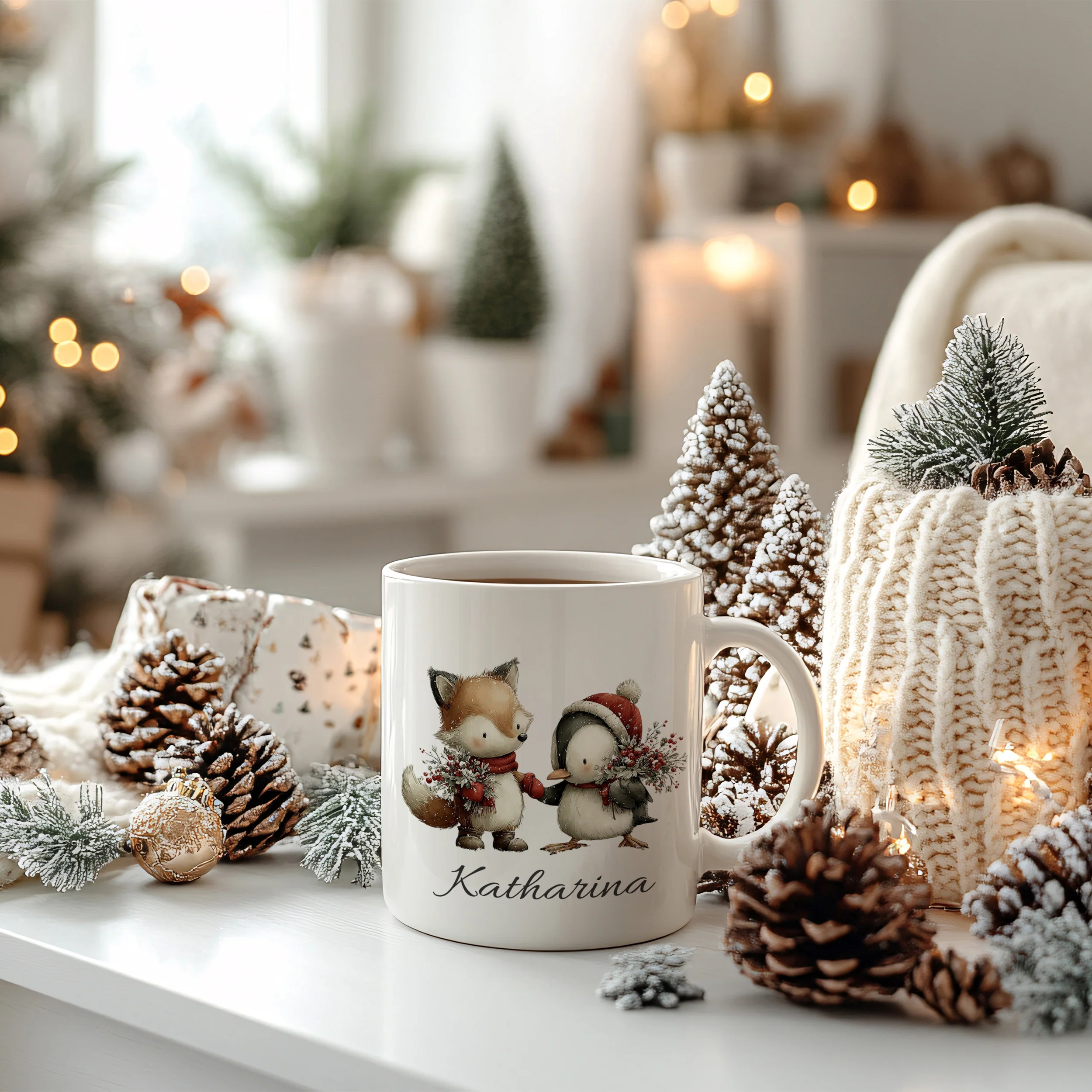 Tasse mit Fuchs und Pinguin - Image 4