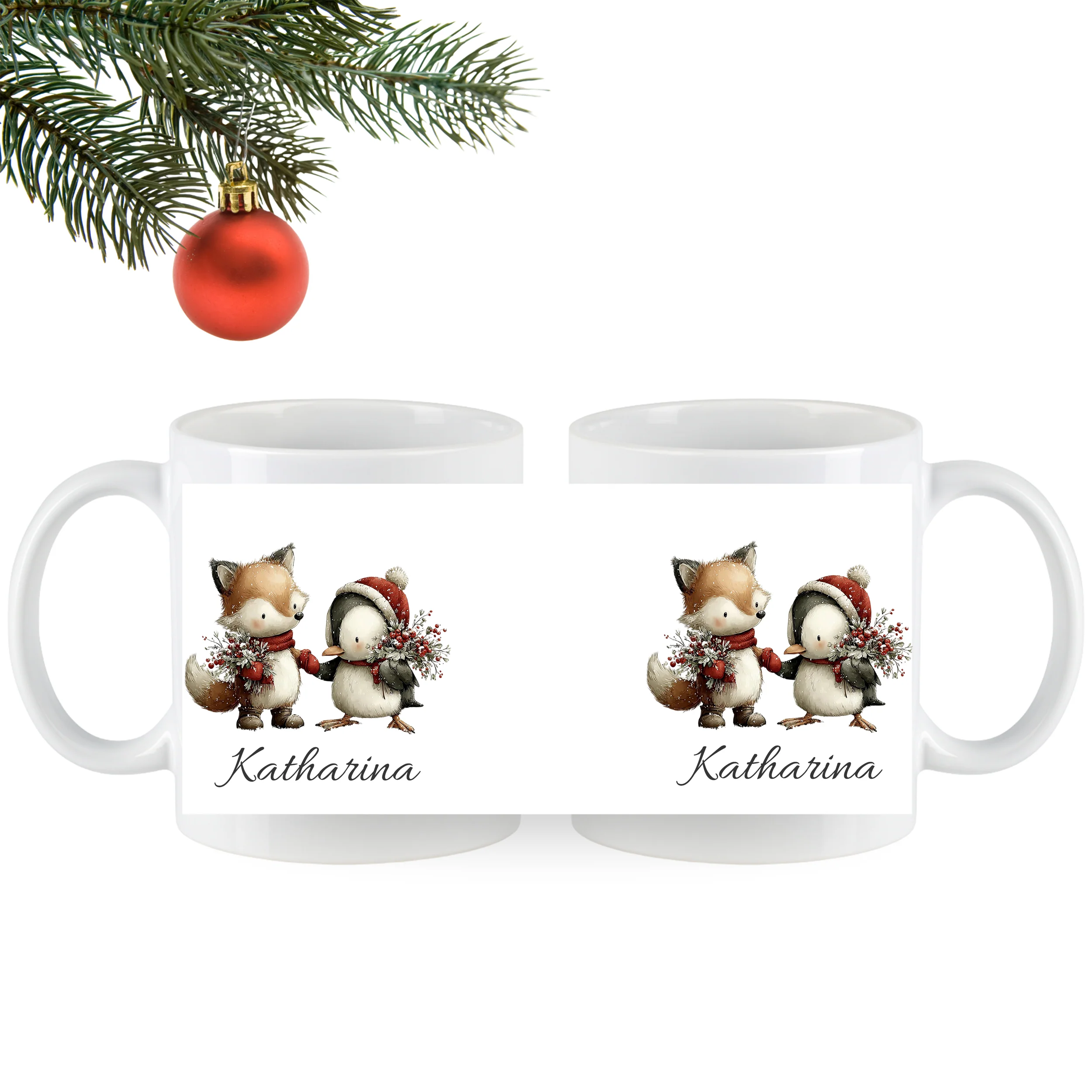 Tasse mit Fuchs und Pinguin - Image 5