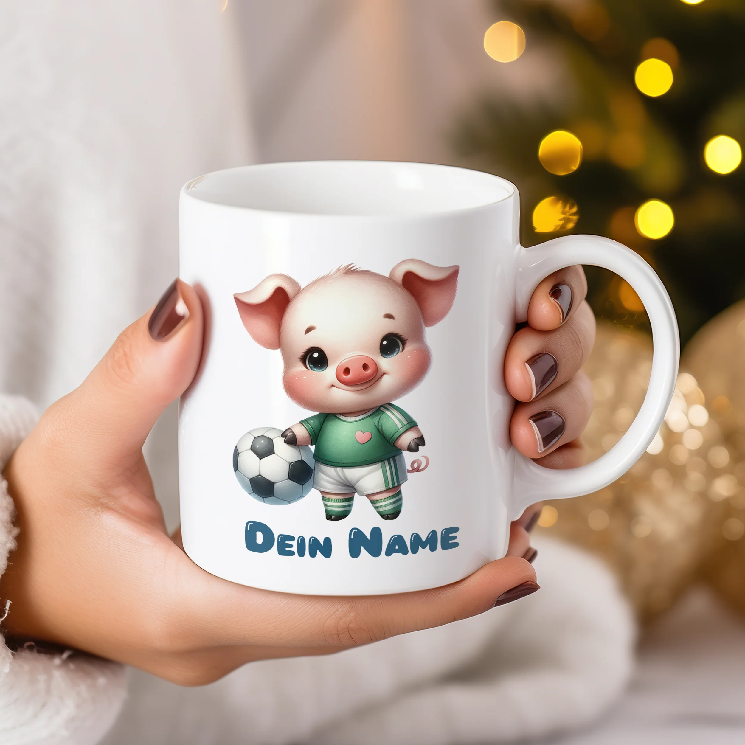Tasse mit Fußballschwein - Image 3