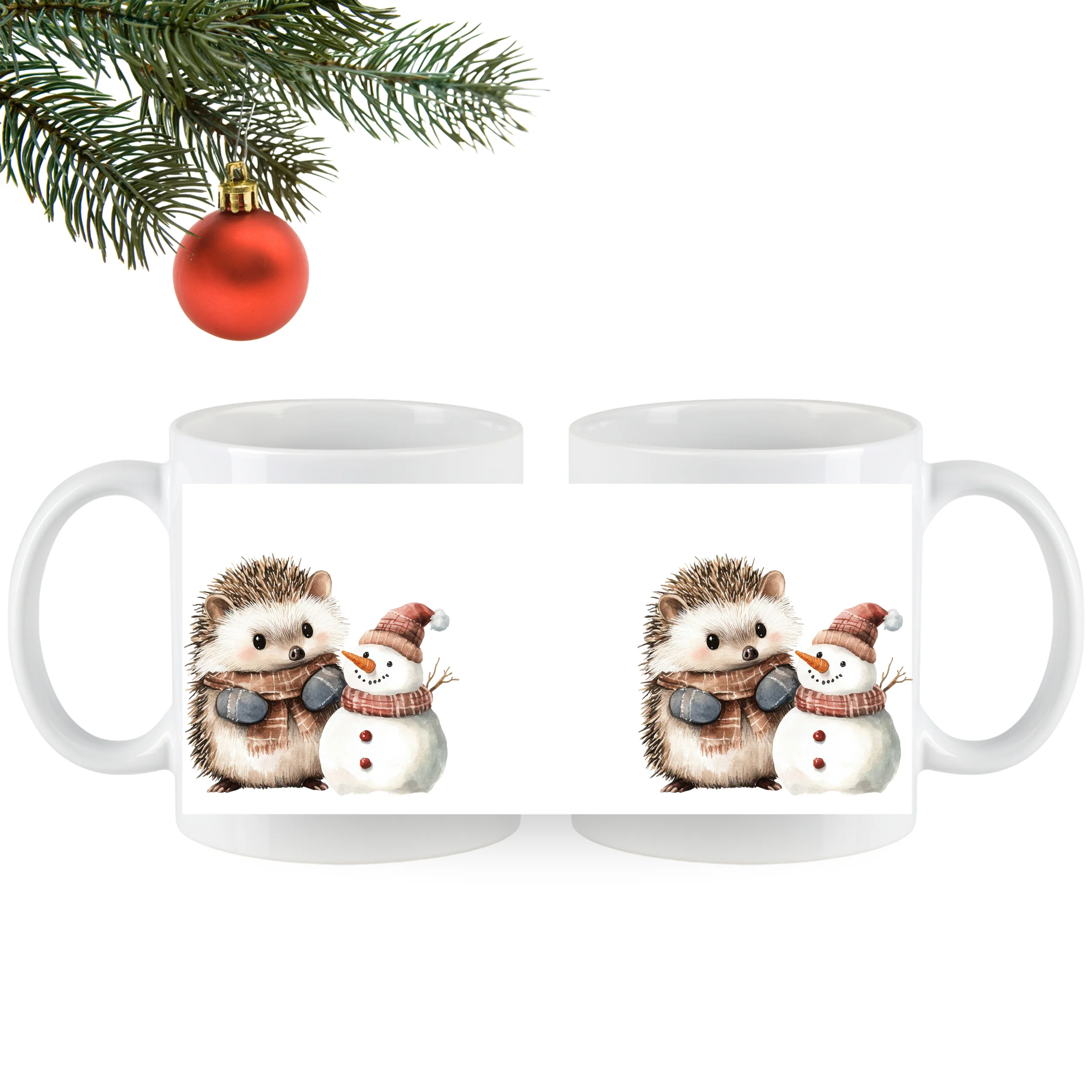 Tasse mit Igel und Schneemann - Image 5