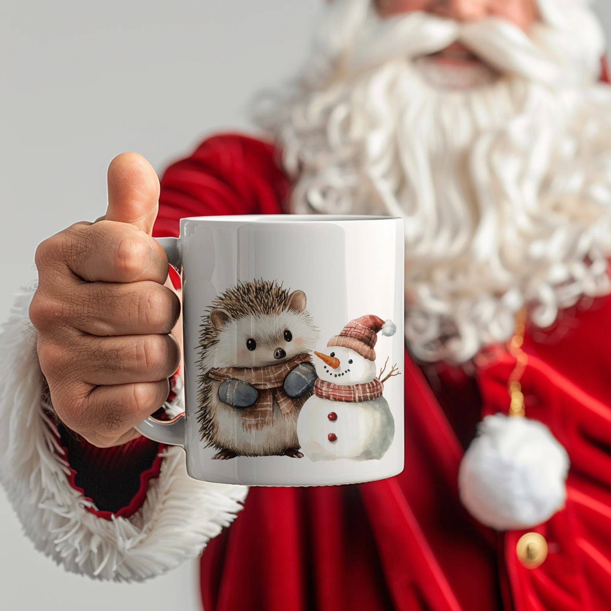 Tasse mit Igel und Schneemann - Image 6