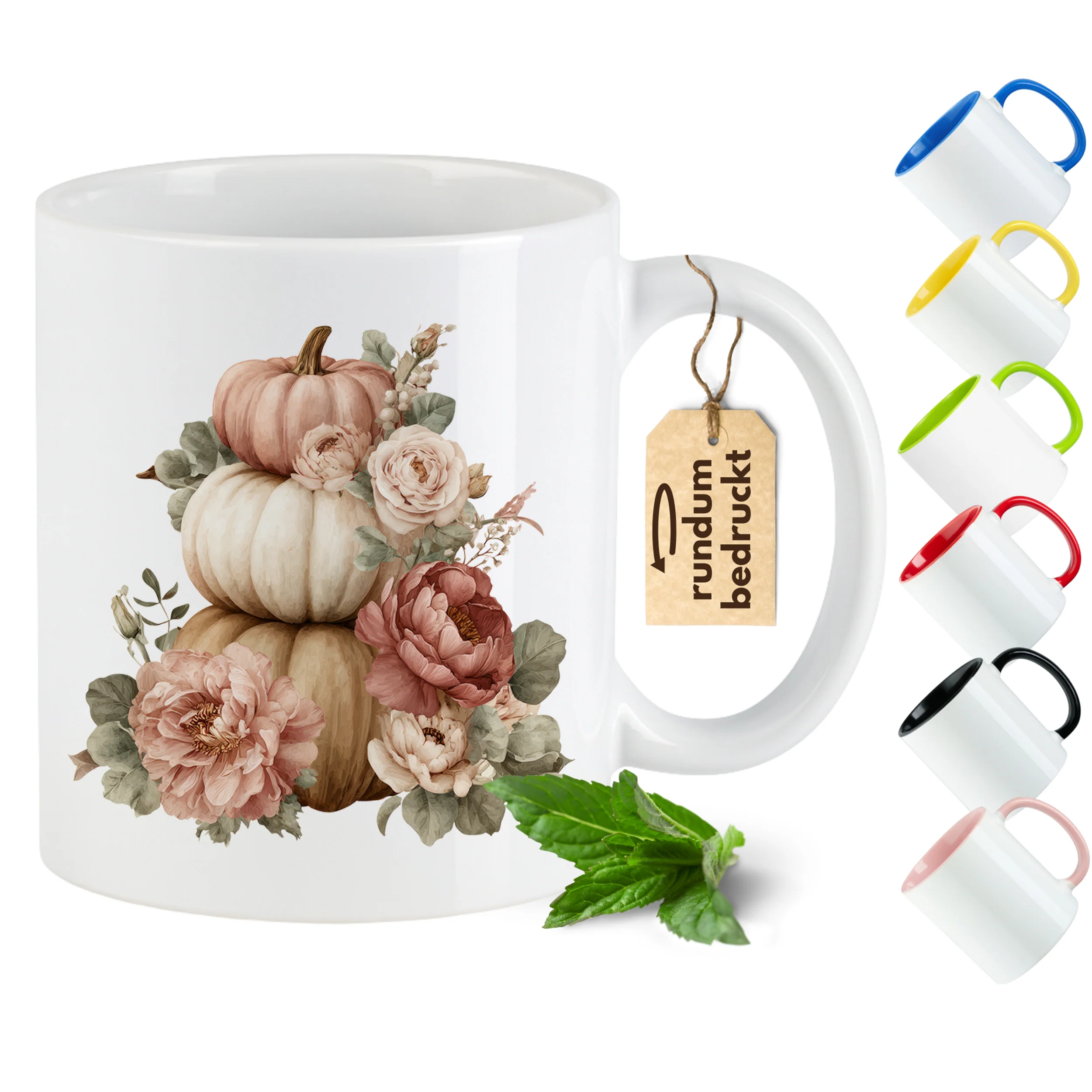 Tasse mit Kürbis-Motiv