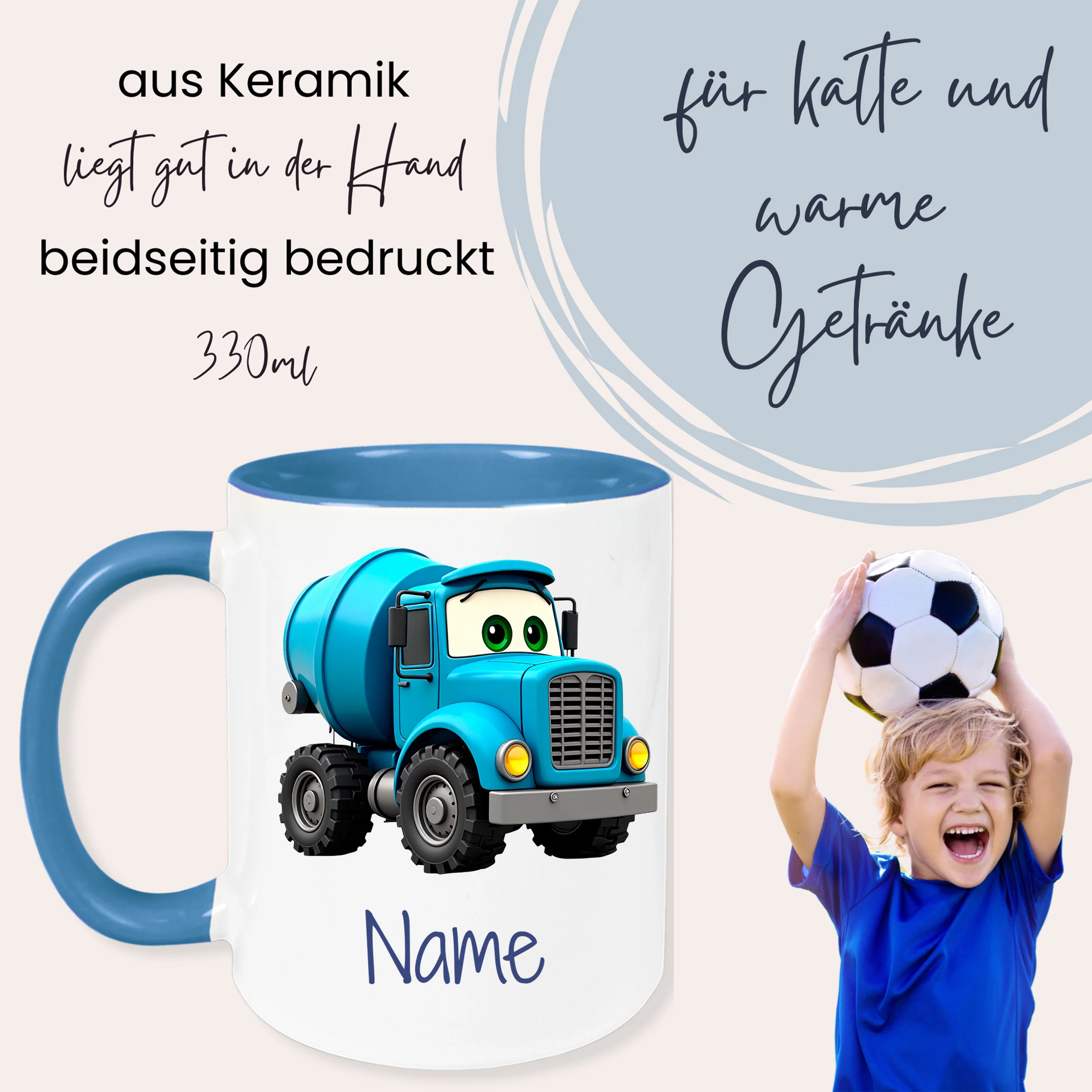 Tasse mit Lkw-Motiv - Für kleine Bauarbeiter - Image 3
