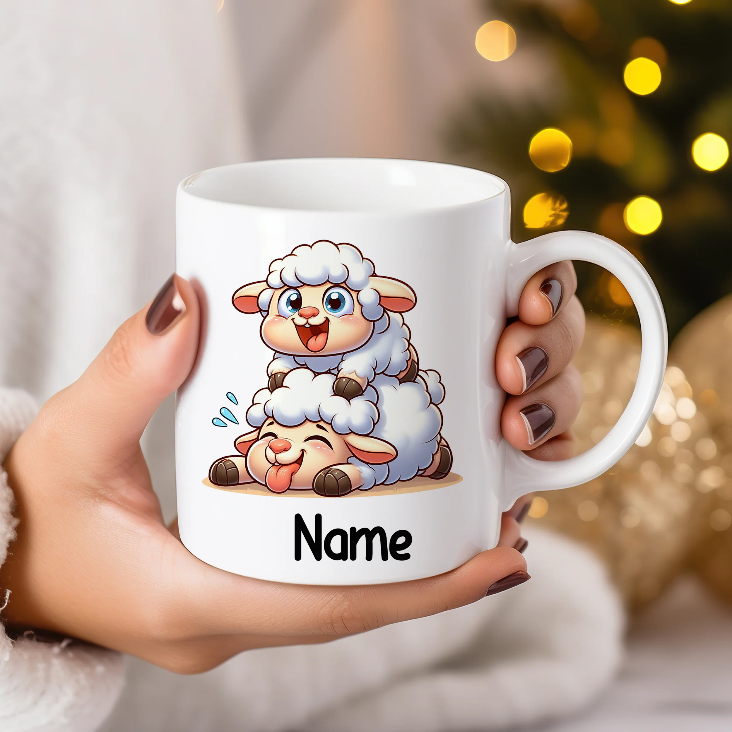 Tasse mit lustigen Schafen - Image 3