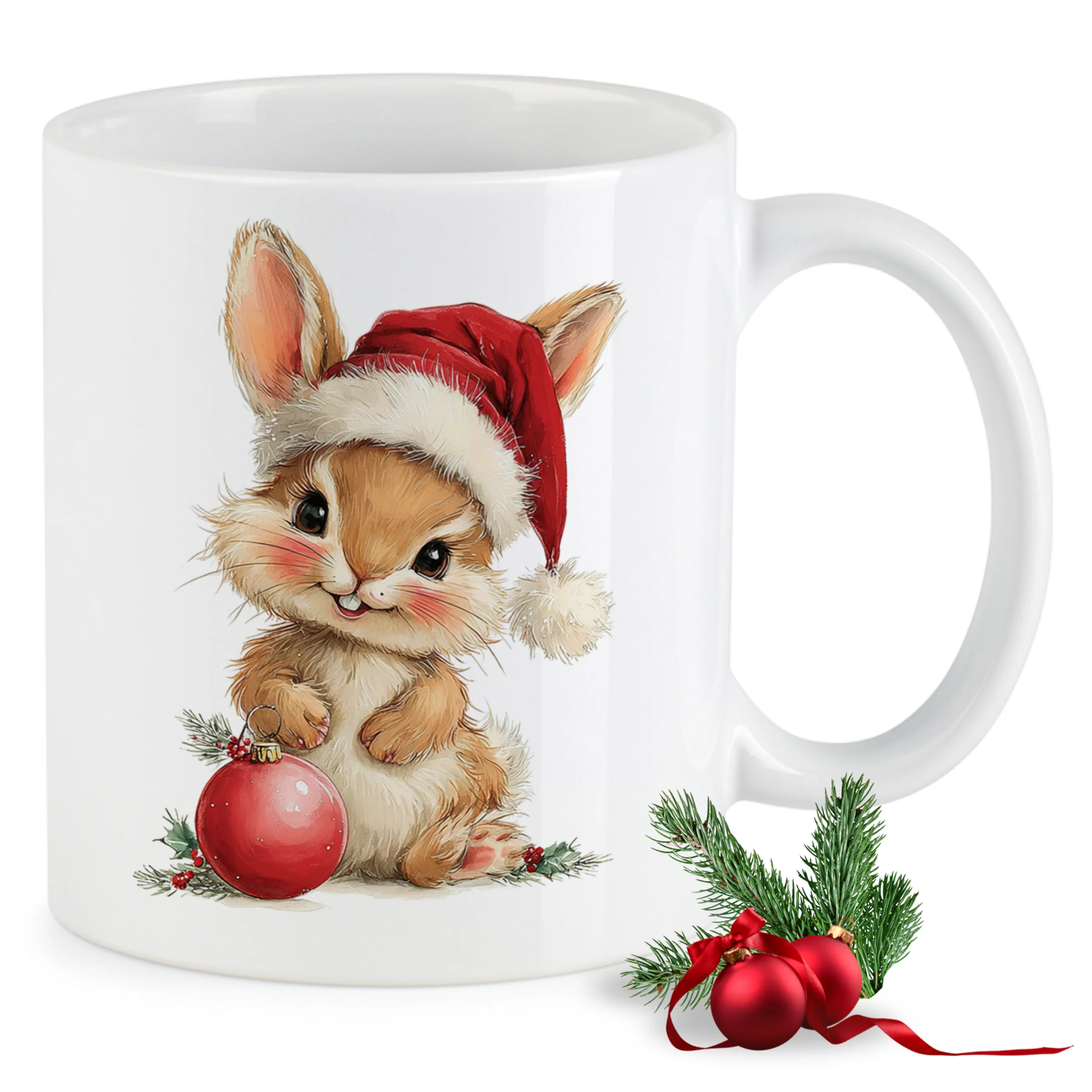 Tasse mit niedlichem Hasen