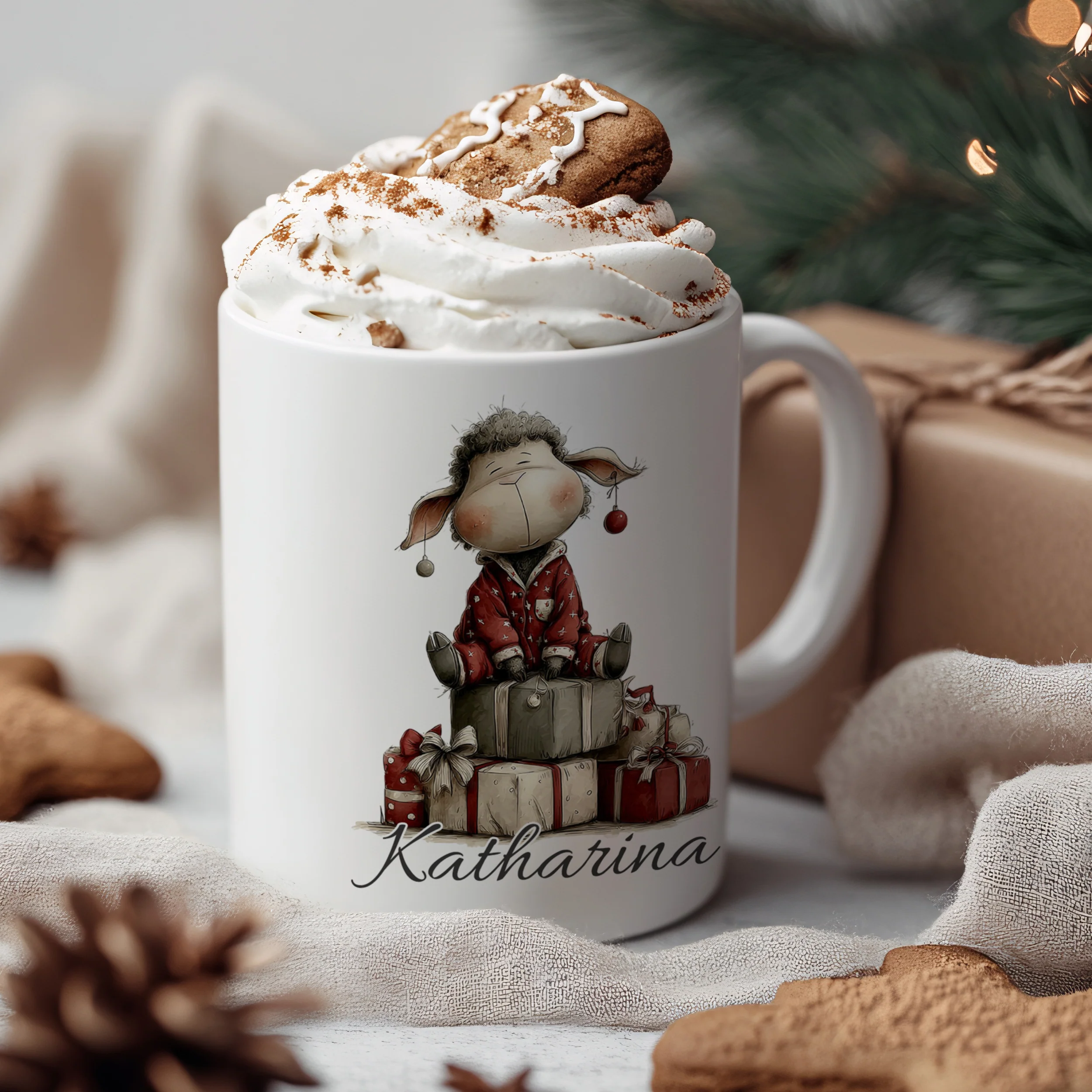 Tasse mit niedlichem Schaf - Image 3
