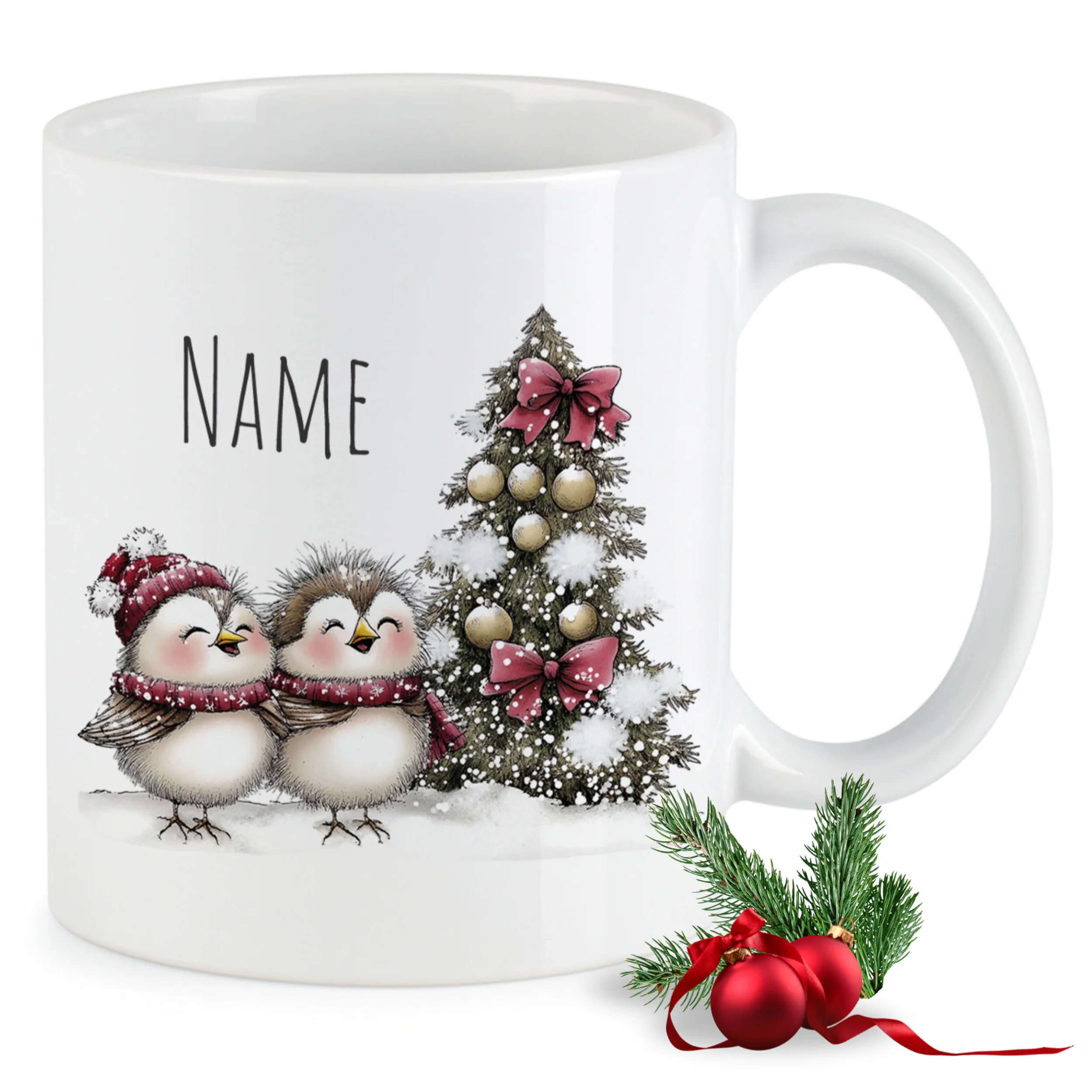 Tasse mit niedlichen Pinguinen