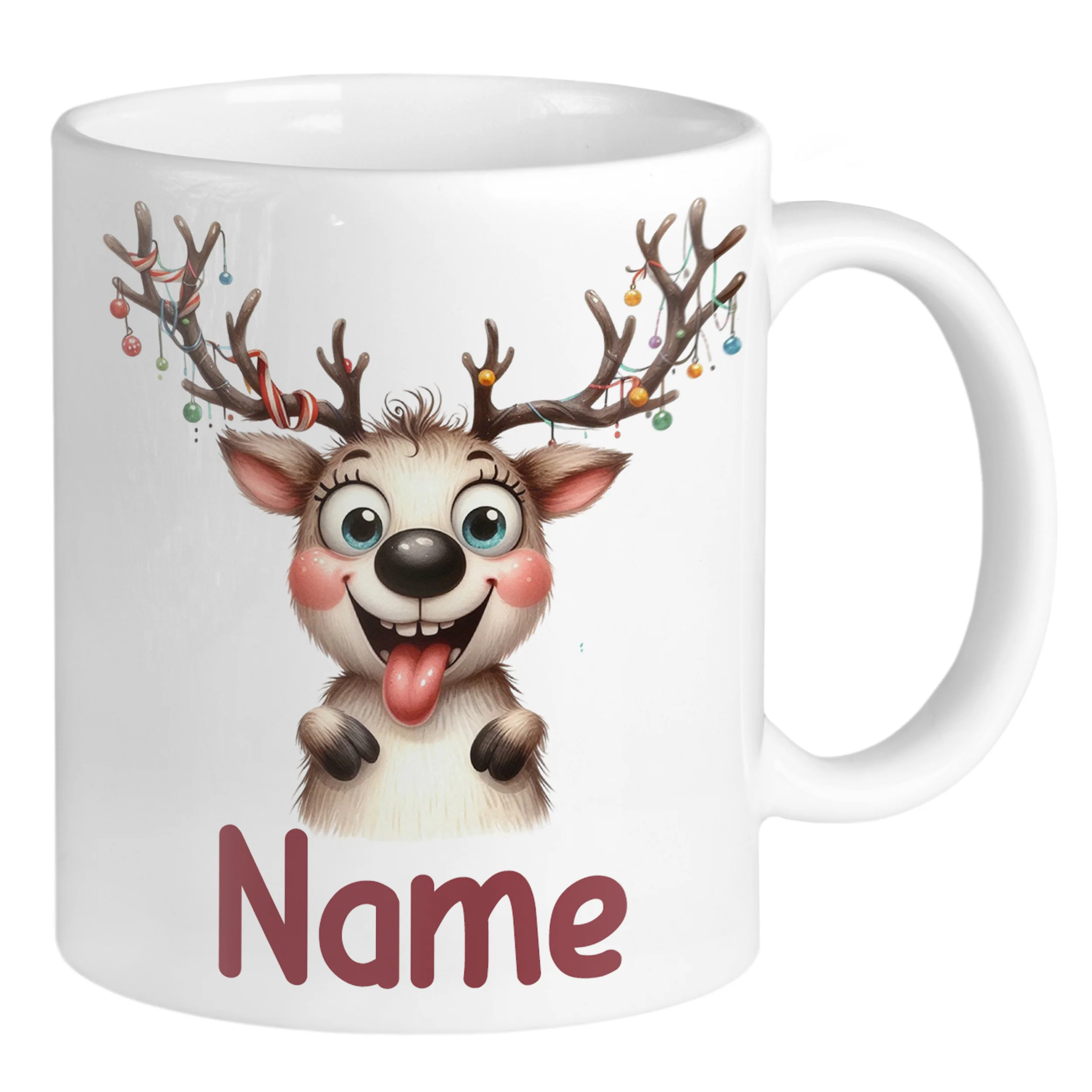 Tasse mit Rentier-Motiv - Fröhliche Trinkmomente