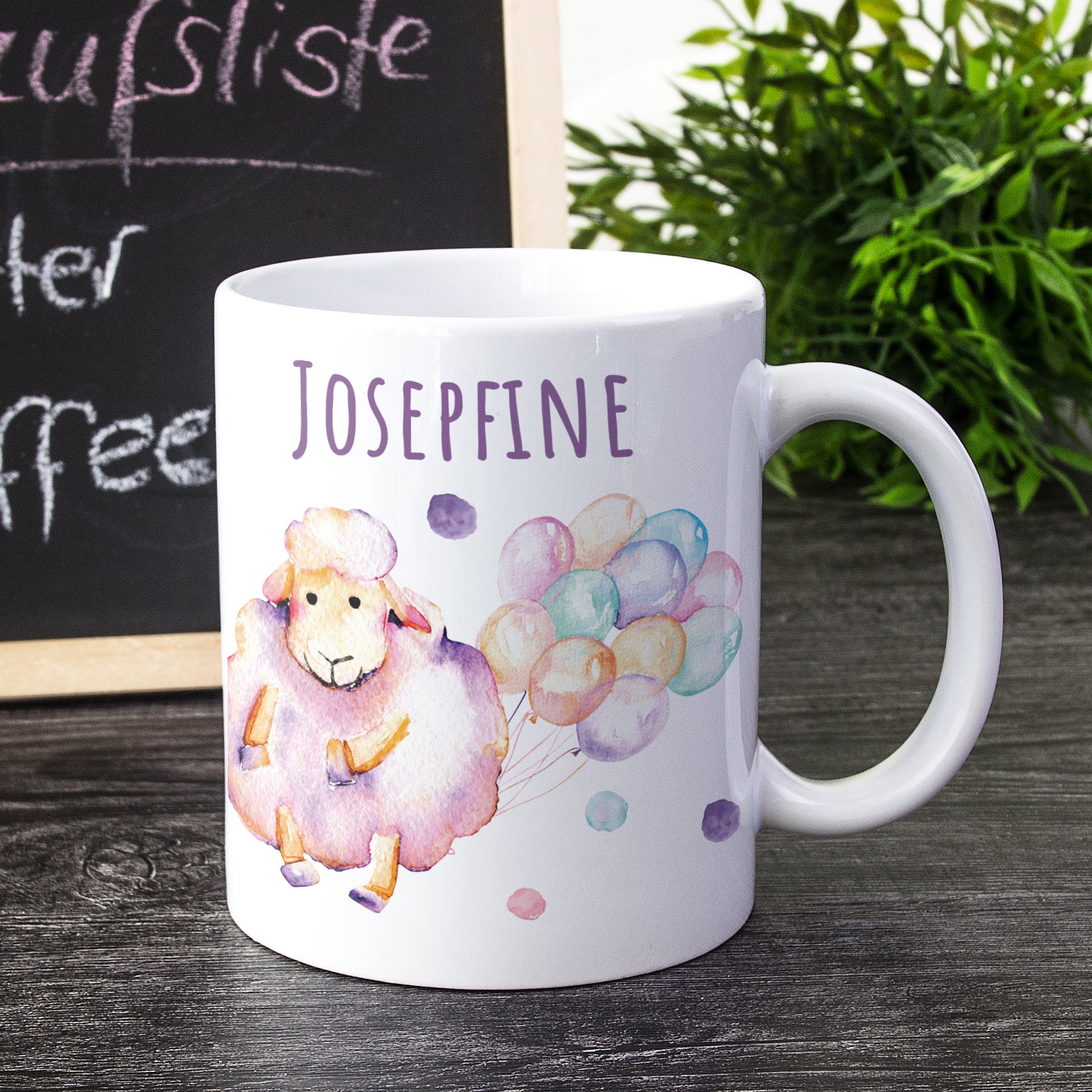Tasse mit Schaf und Luftballons - Image 2