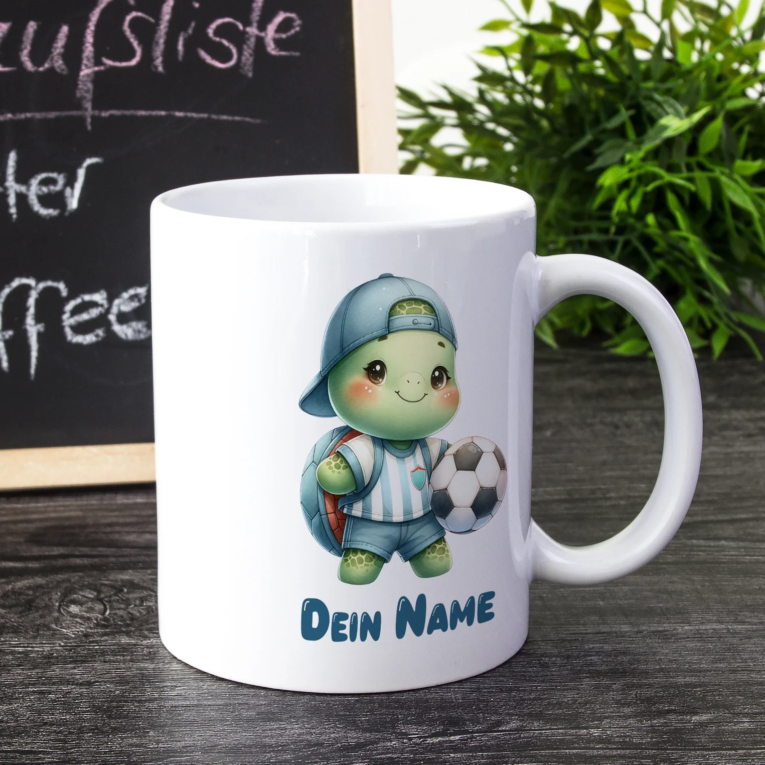 Tasse mit süßer Fußball-Schildkröte - Image 2
