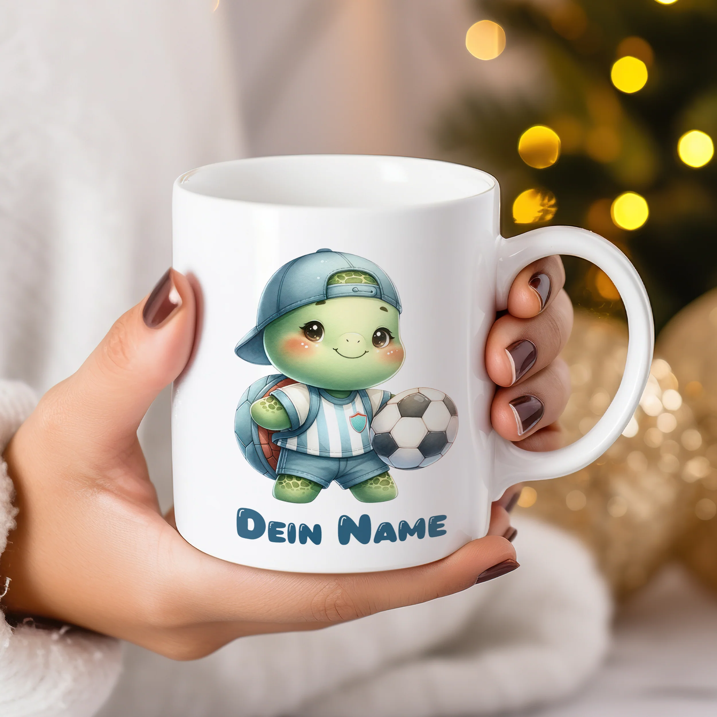 Tasse mit süßer Fußball-Schildkröte - Image 3