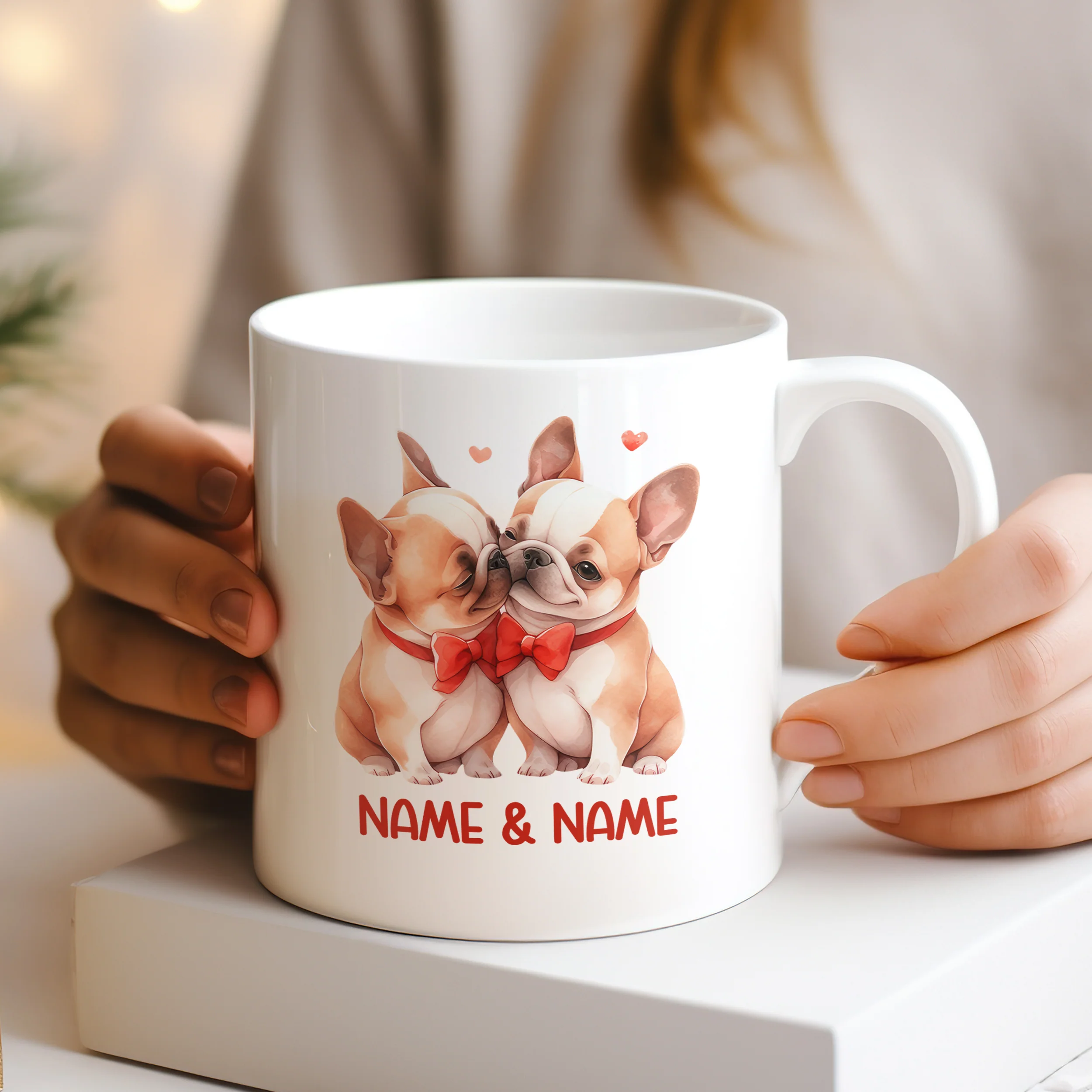 Tasse mit verliebten Französischen Bulldoggen - Image 2