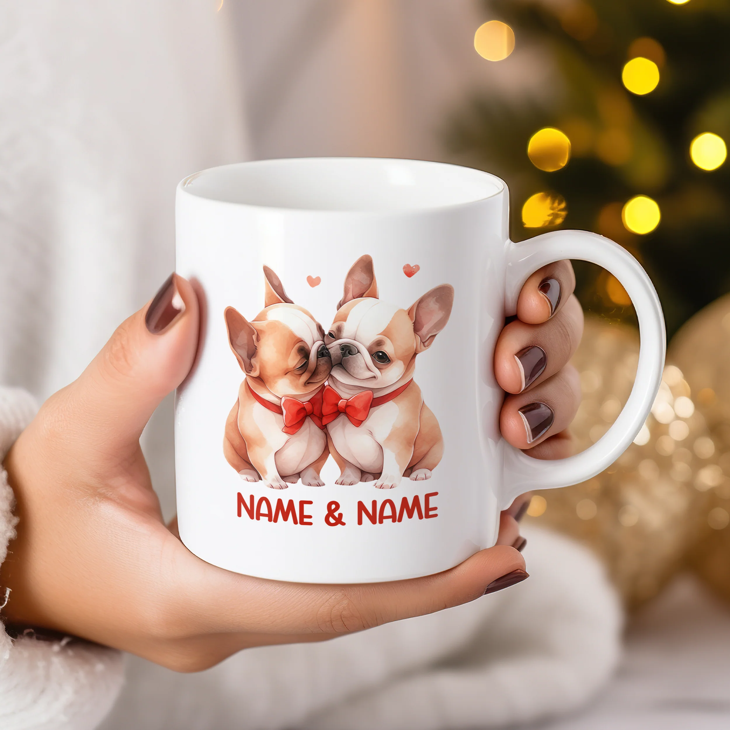 Tasse mit verliebten Französischen Bulldoggen - Image 3