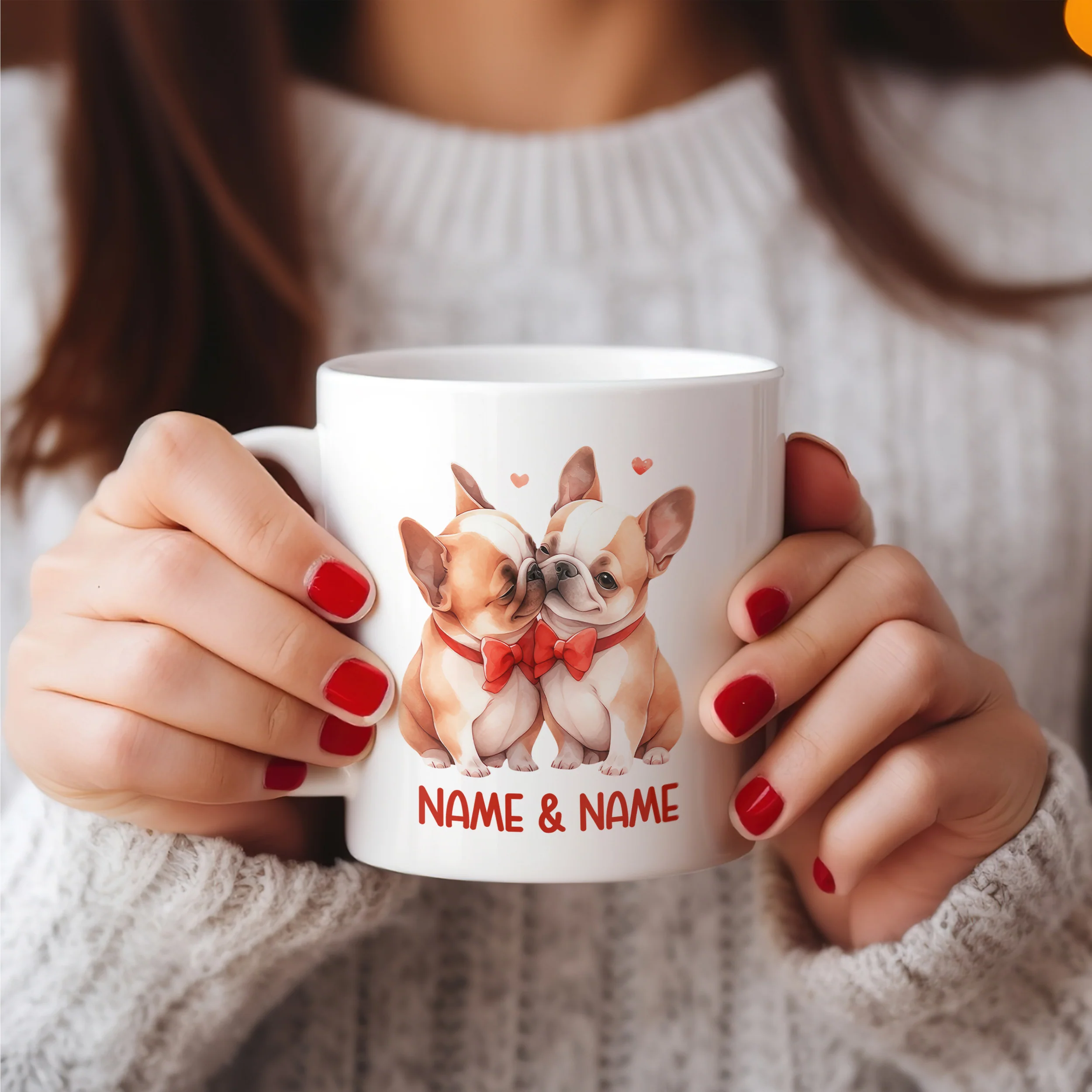 Tasse mit verliebten Französischen Bulldoggen - Image 4