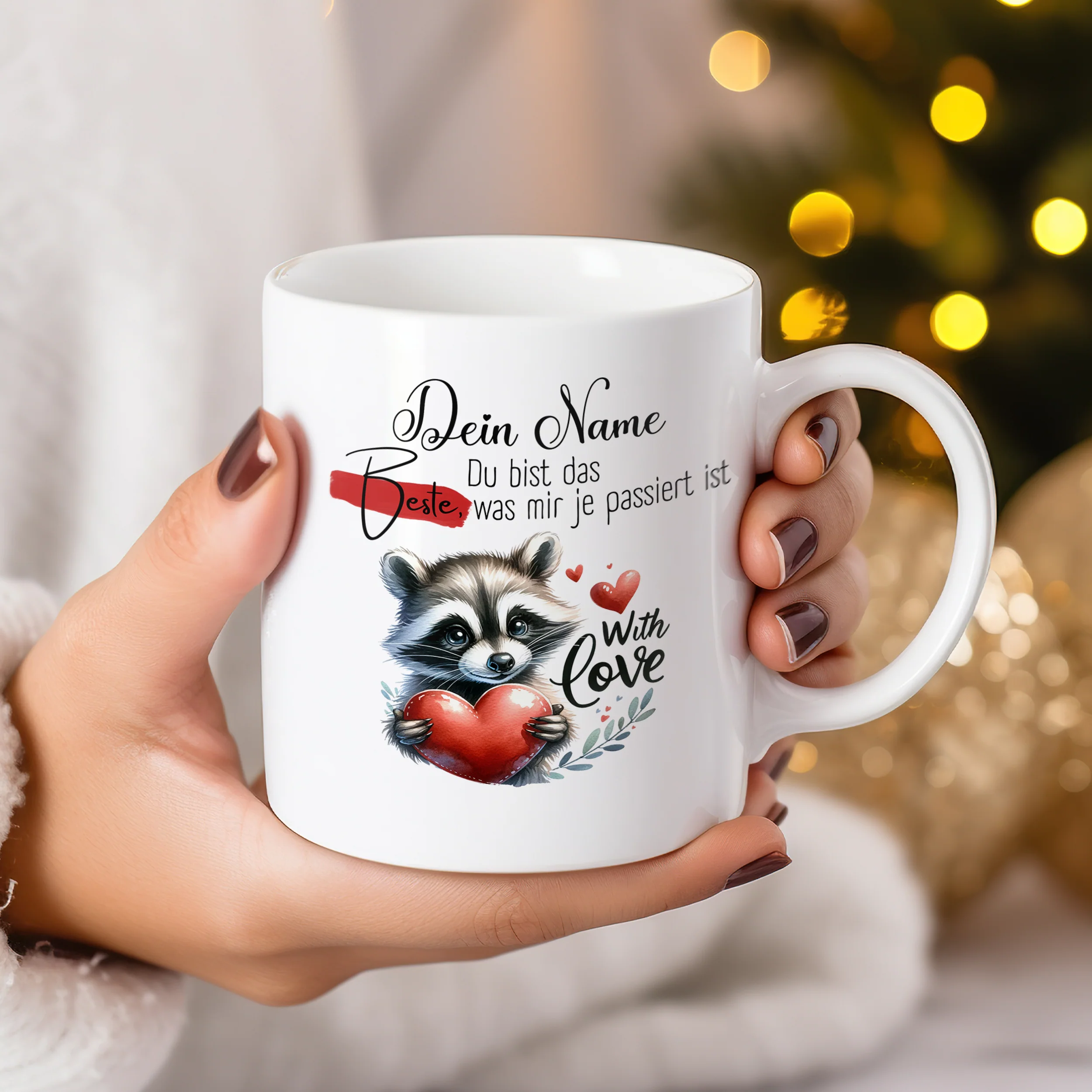 Tasse mit Waschbär - Ein Zeichen der Liebe - Image 3