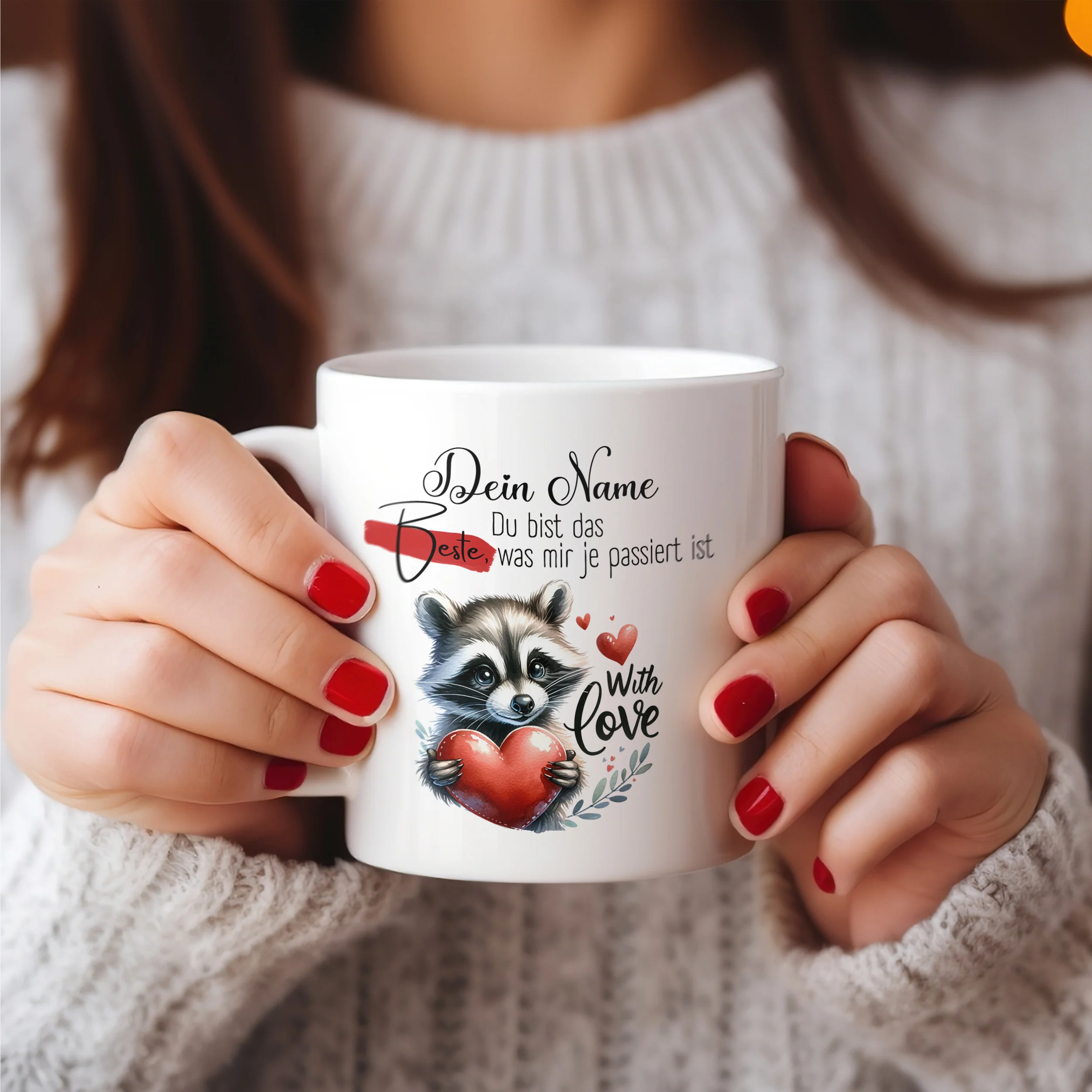 Tasse mit Waschbär - Ein Zeichen der Liebe - Image 4
