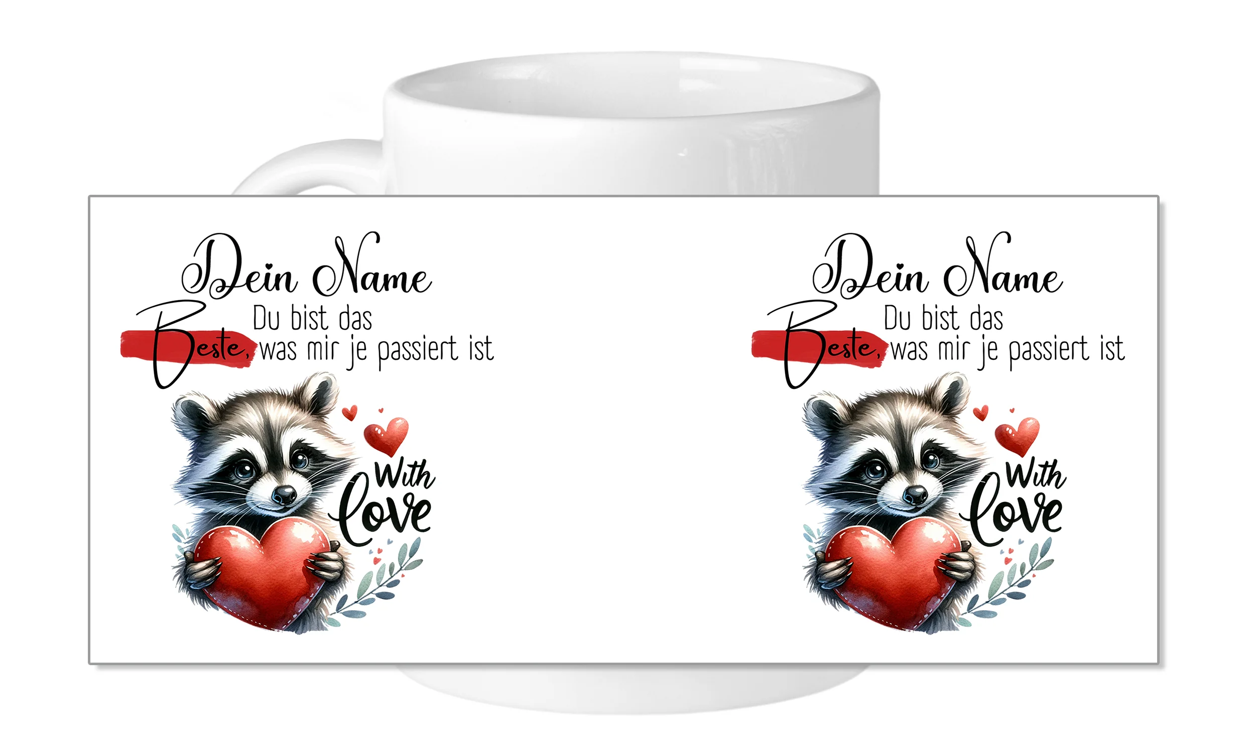 Tasse mit Waschbär - Ein Zeichen der Liebe - Image 5
