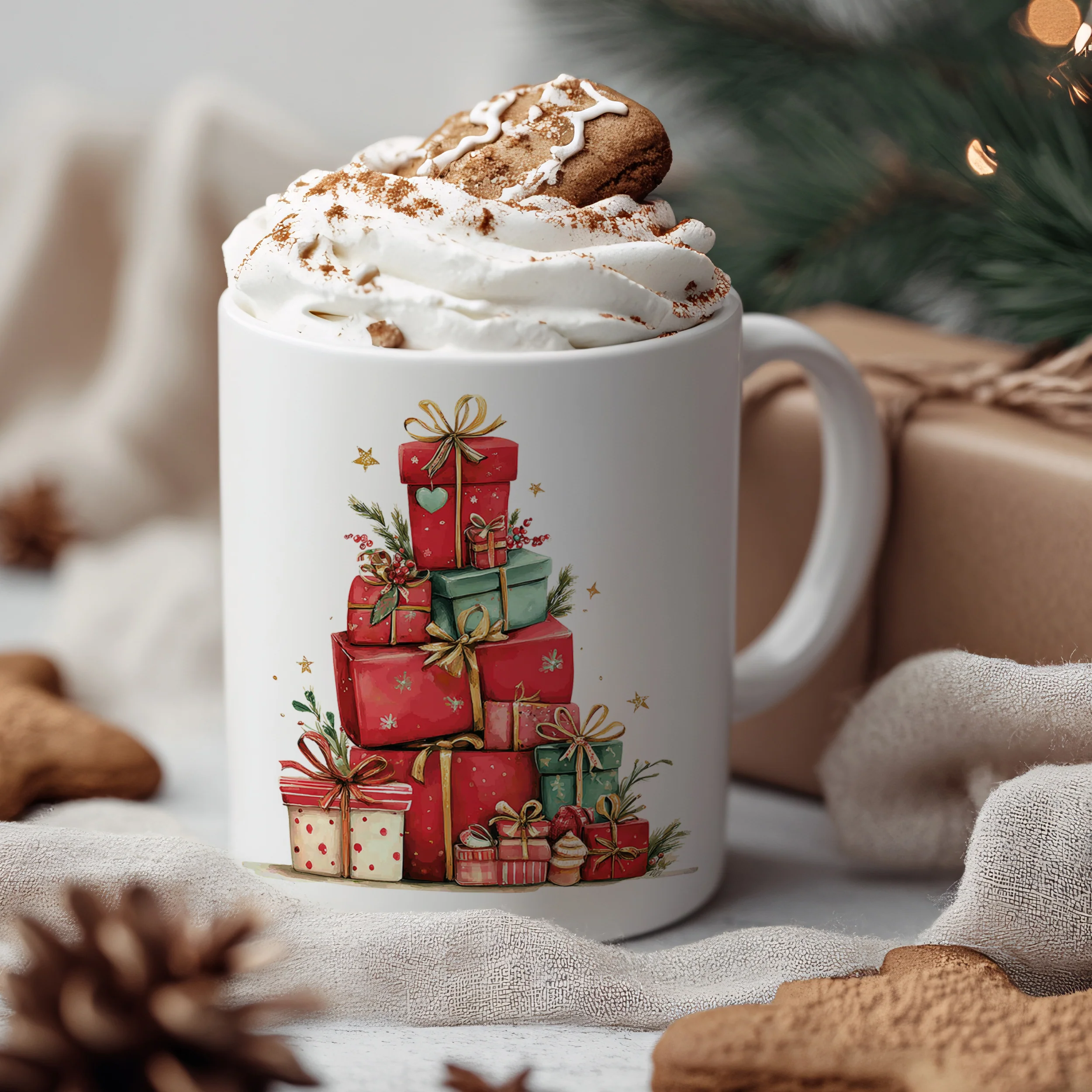Tasse mit Weihnachtsgeschenken - Image 3
