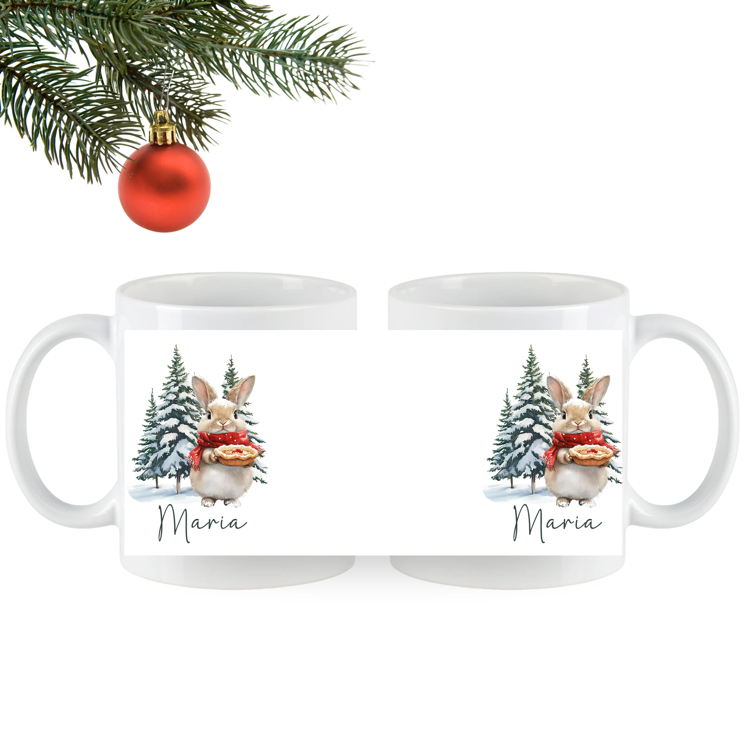 Tasse mit Weihnachtskaninchen - Image 5