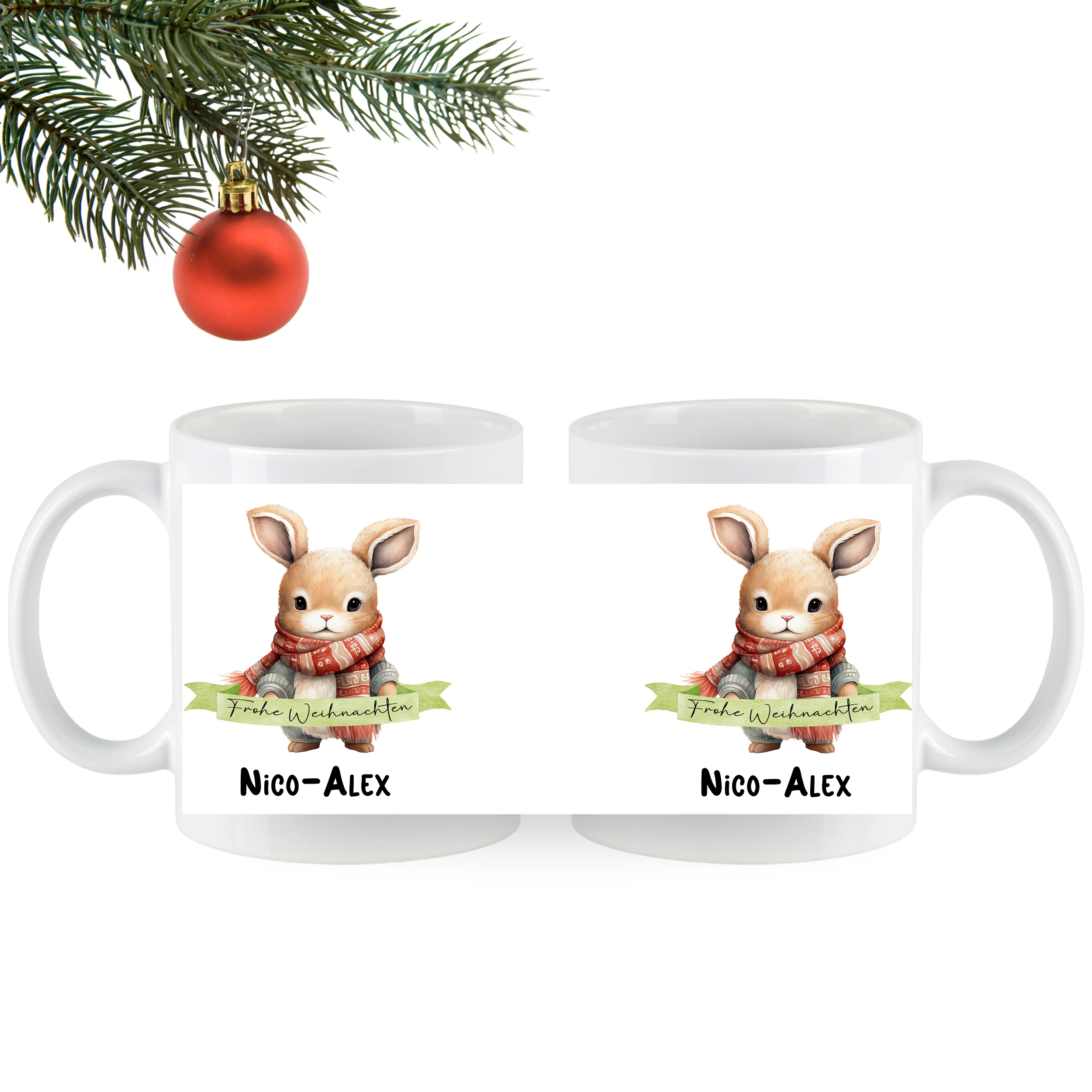 Tasse mit Weihnachtskaninchen - Image 5