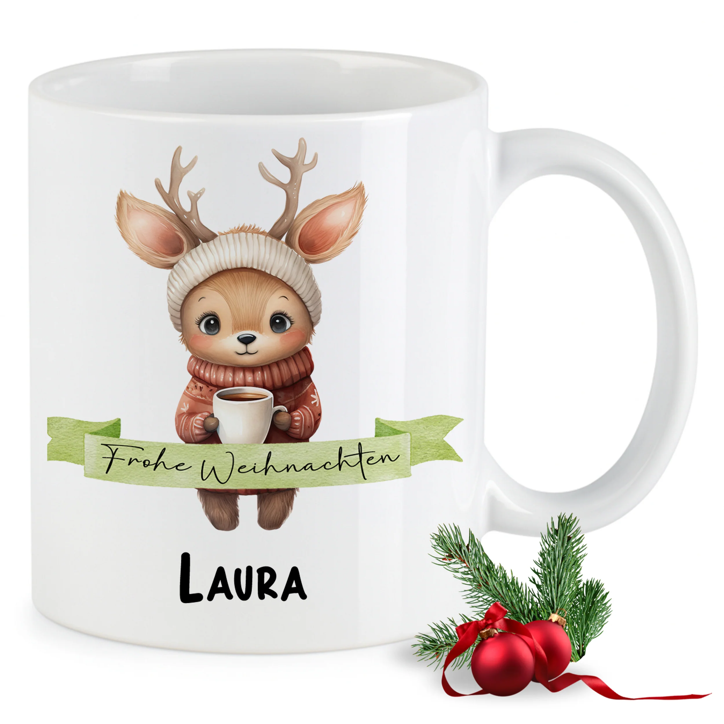Tasse mit Weihnachtsreindeer