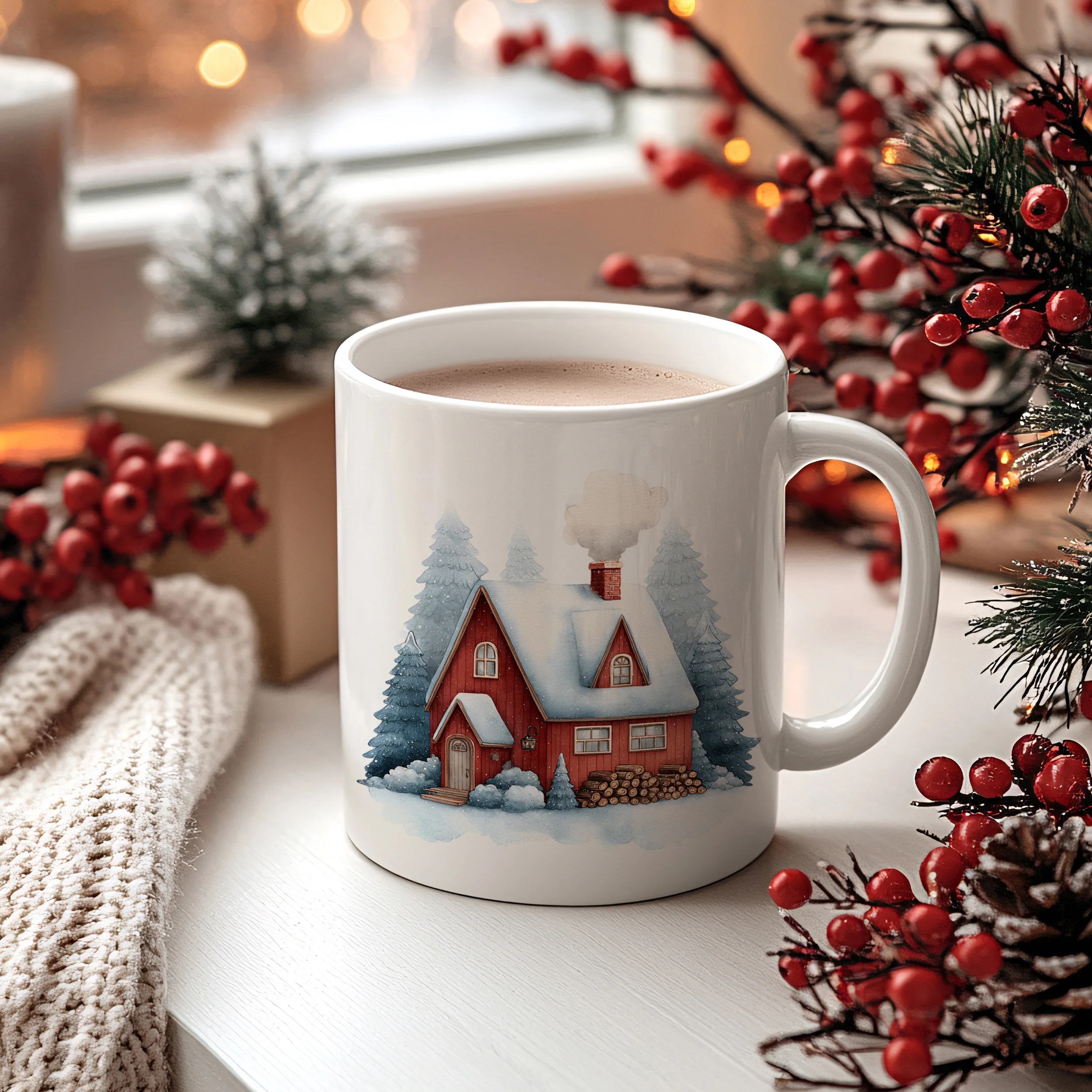 Tasse mit Winterhaus - Image 2