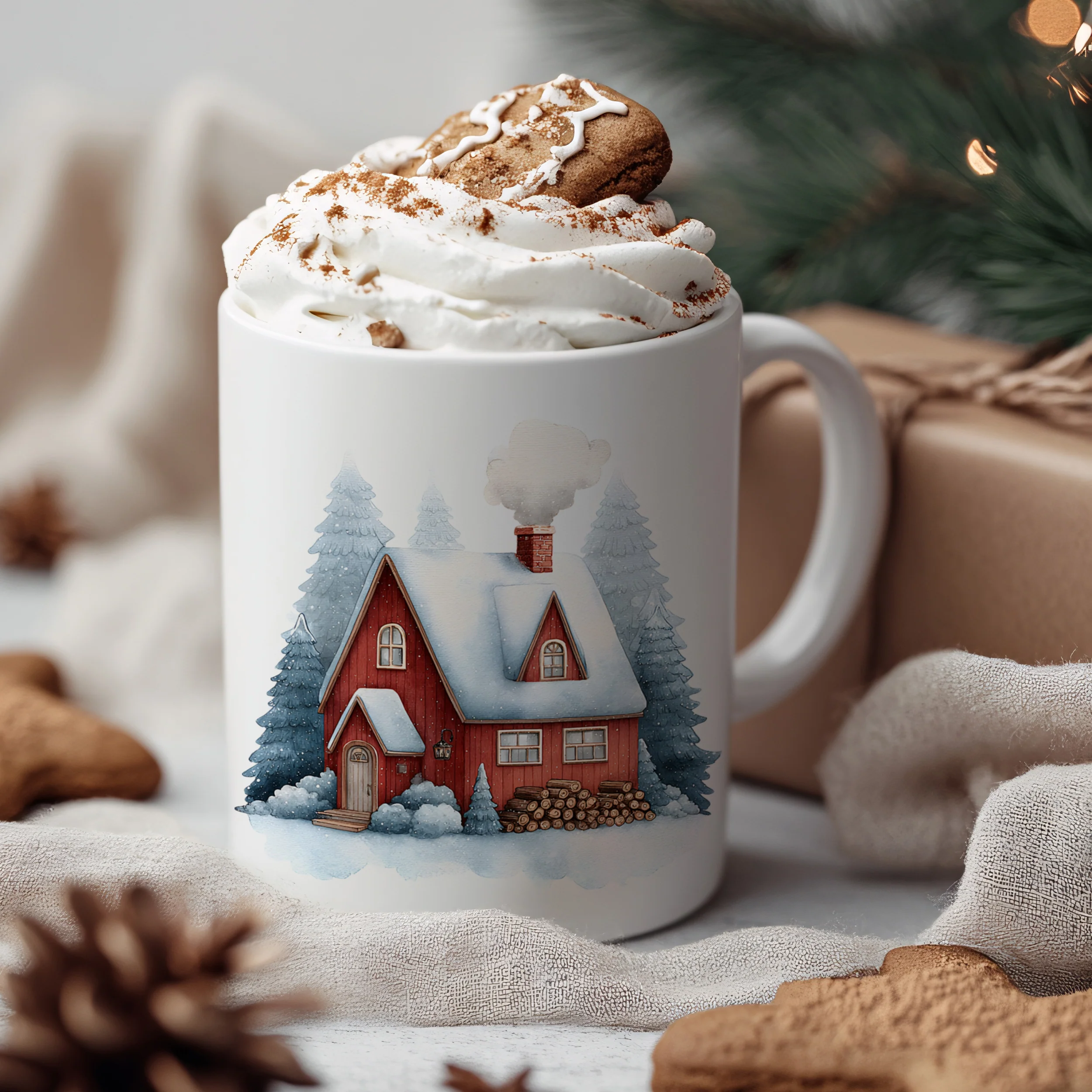 Tasse mit Winterhaus - Image 3