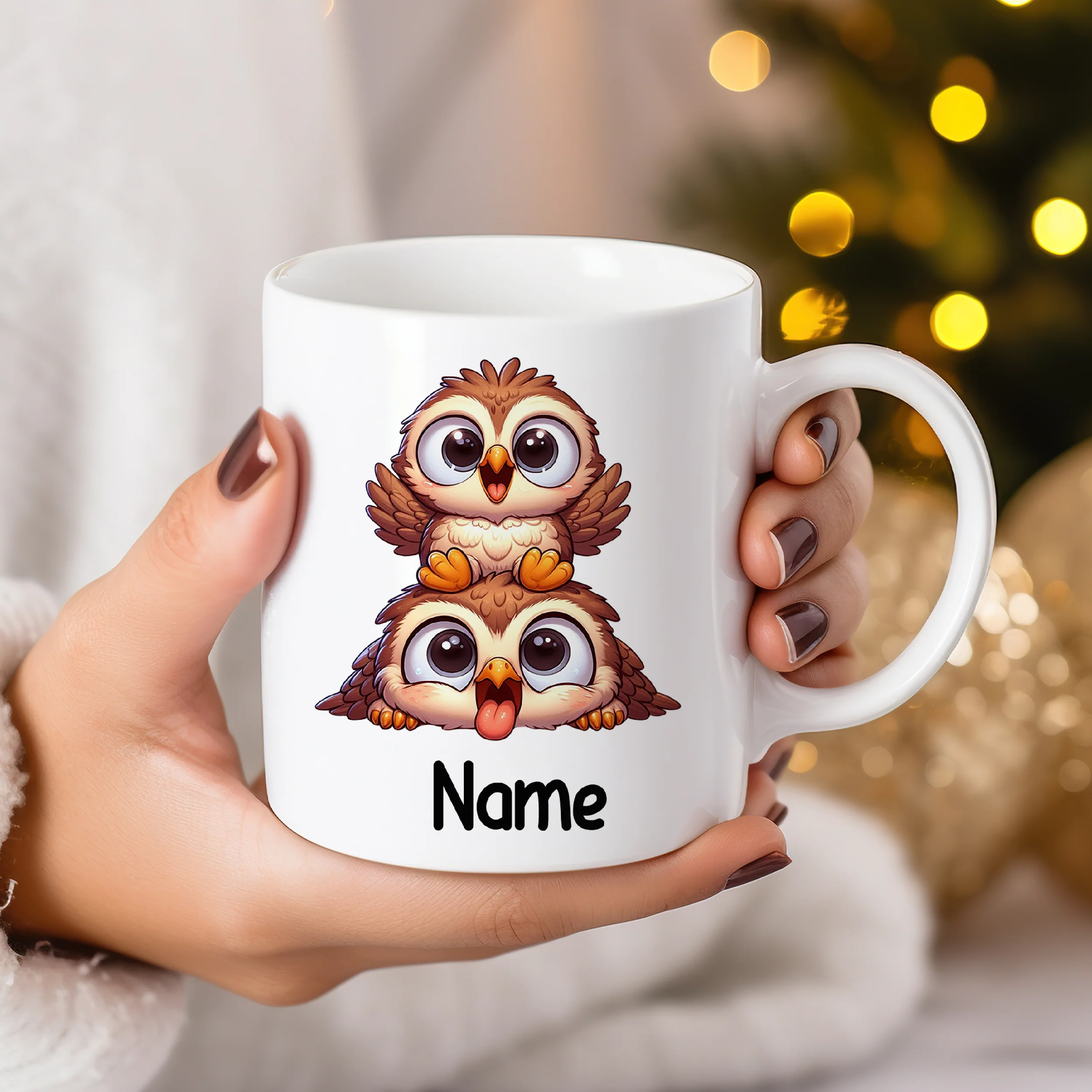Tasse mit zwei süßen Eulen - Image 3