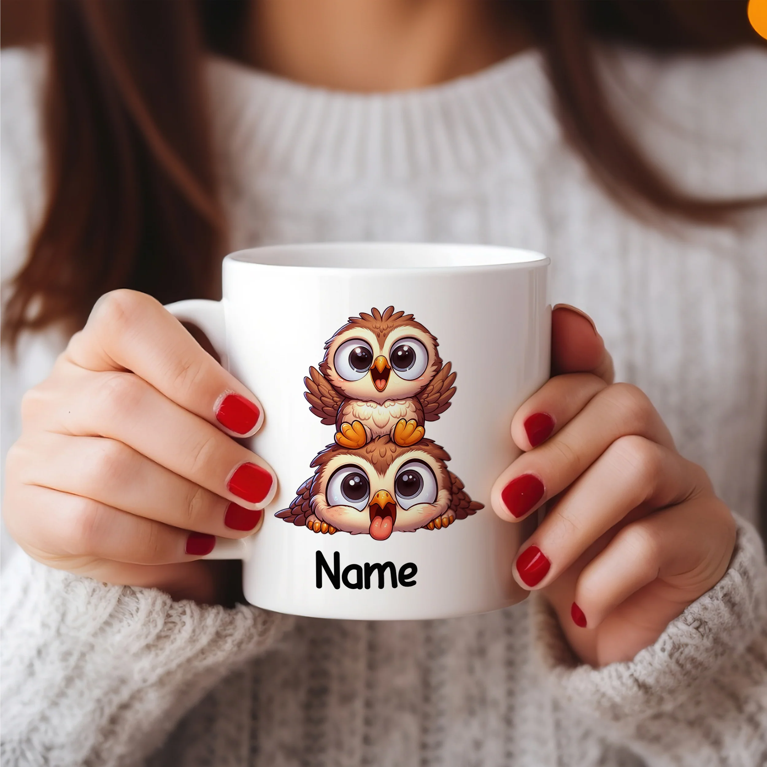 Tasse mit zwei süßen Eulen - Image 4