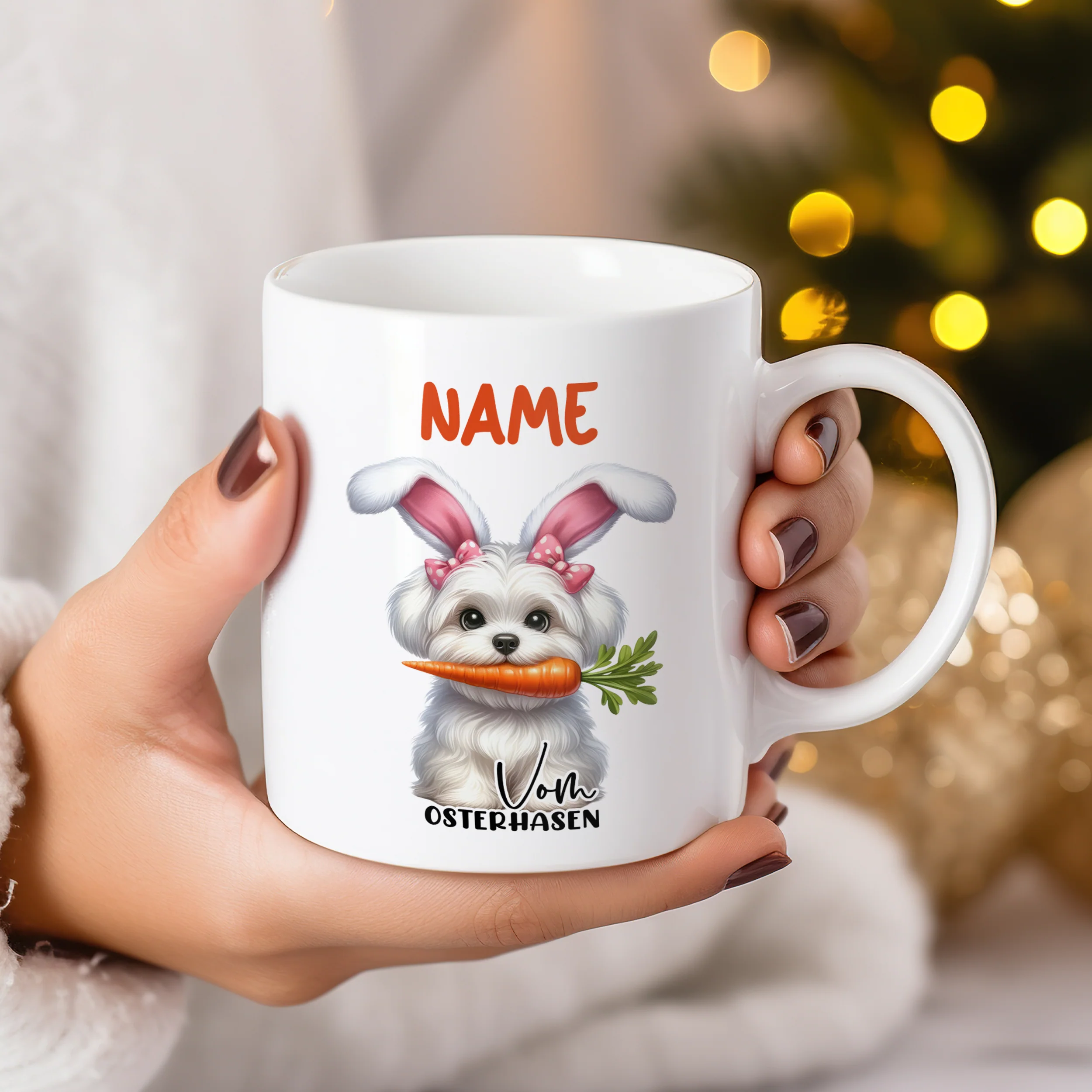 Tasse Ostern Hund mit Namen - Image 3