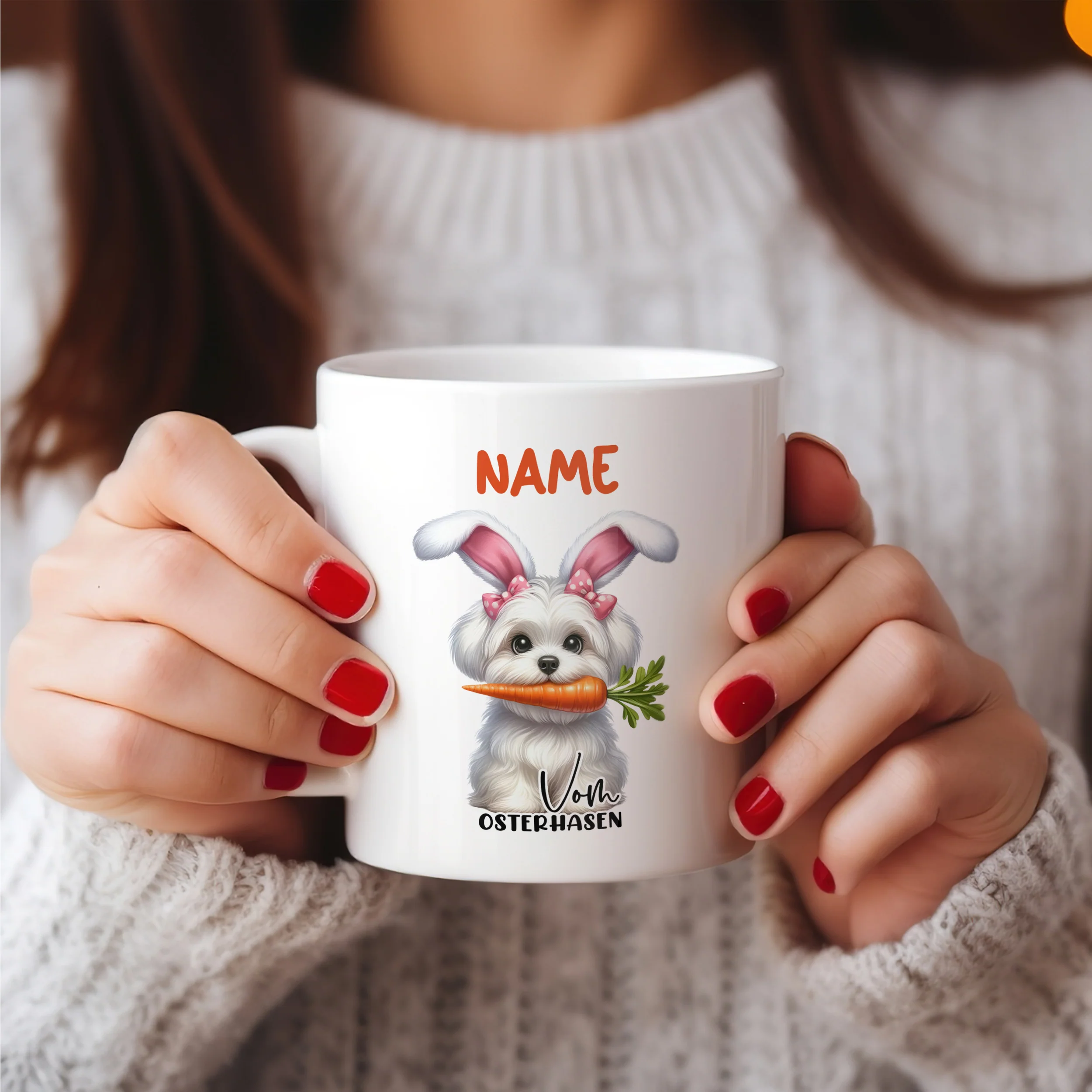 Tasse Ostern Hund mit Namen - Image 4