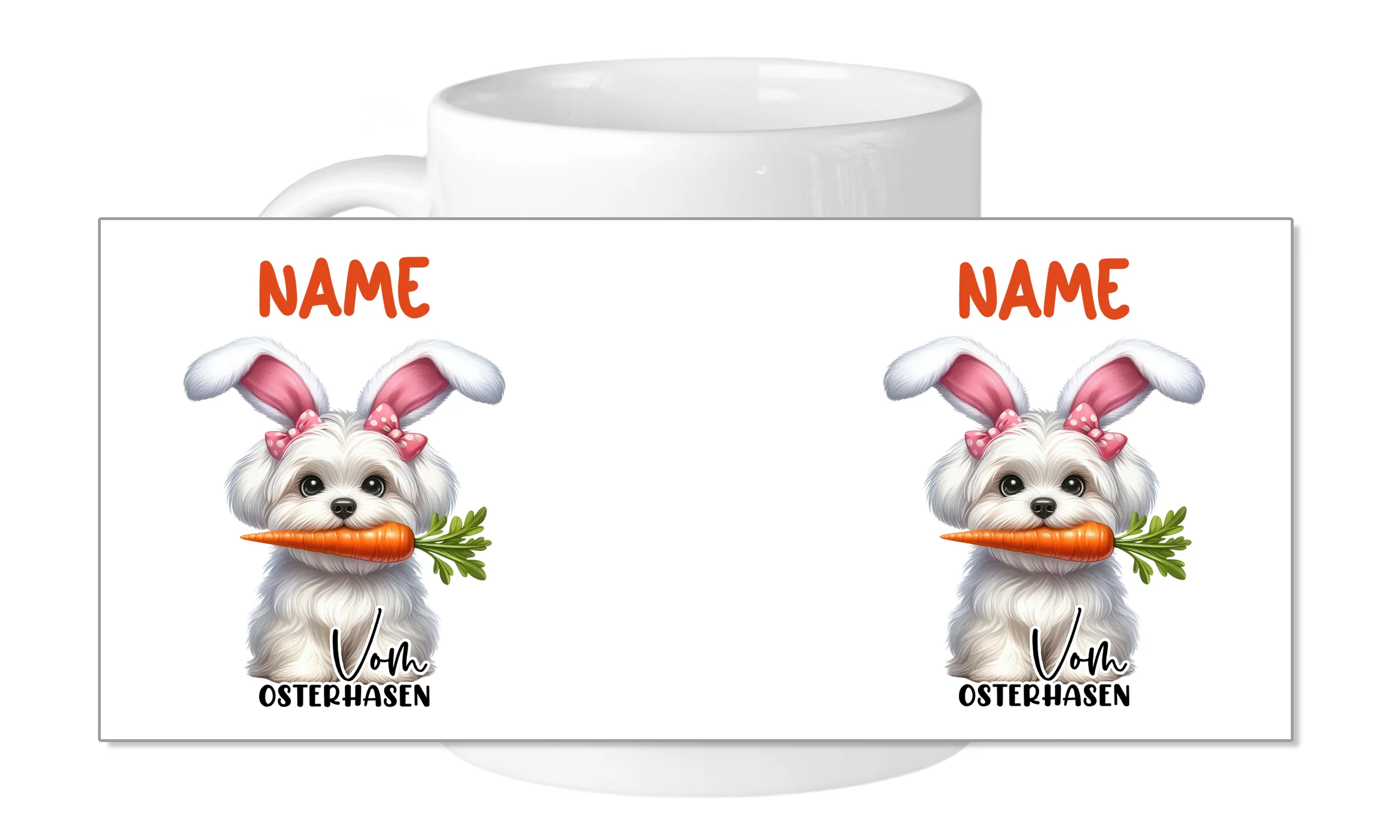 Tasse Ostern Hund mit Namen - Image 5
