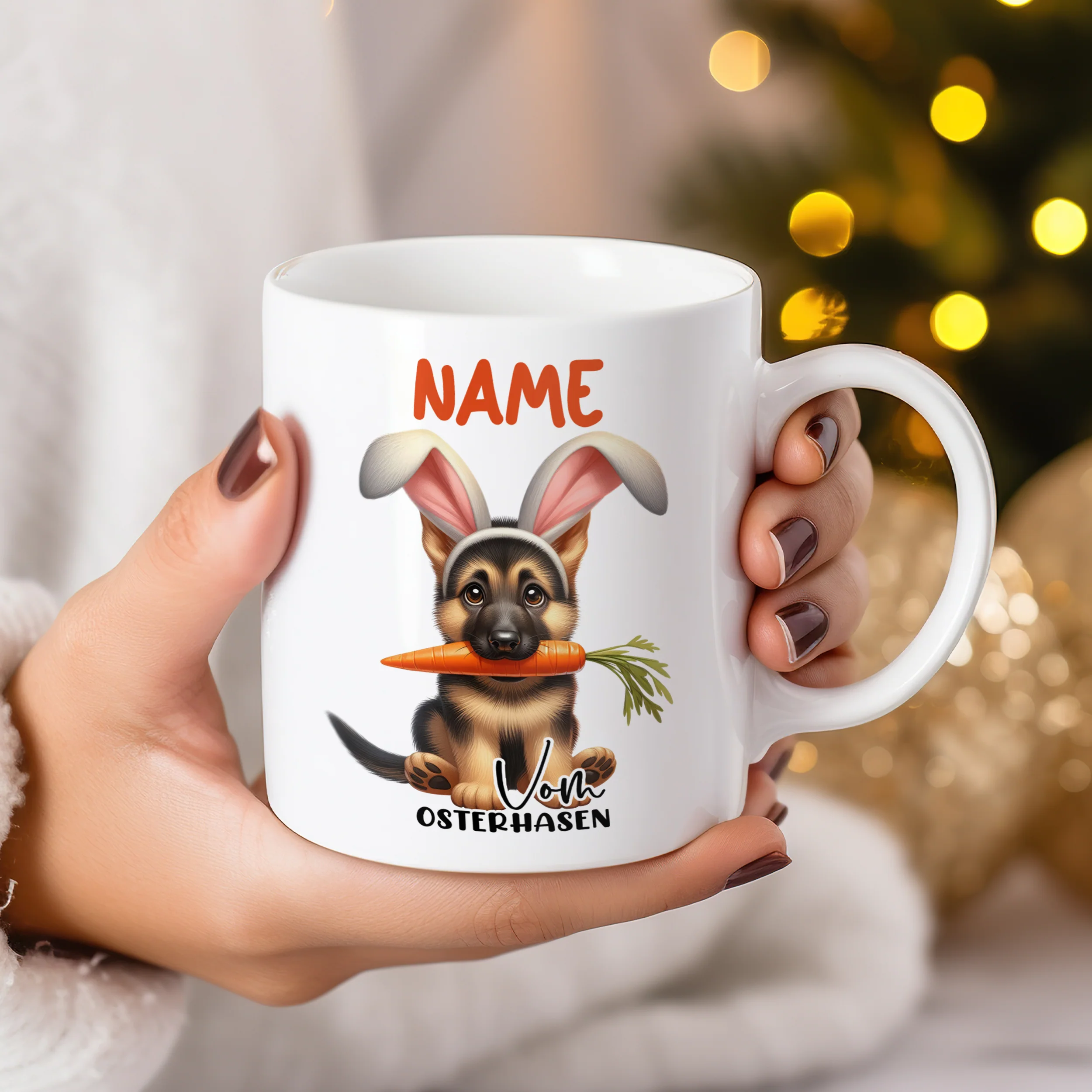 Tasse Ostern Hund mit Namen - Image 3