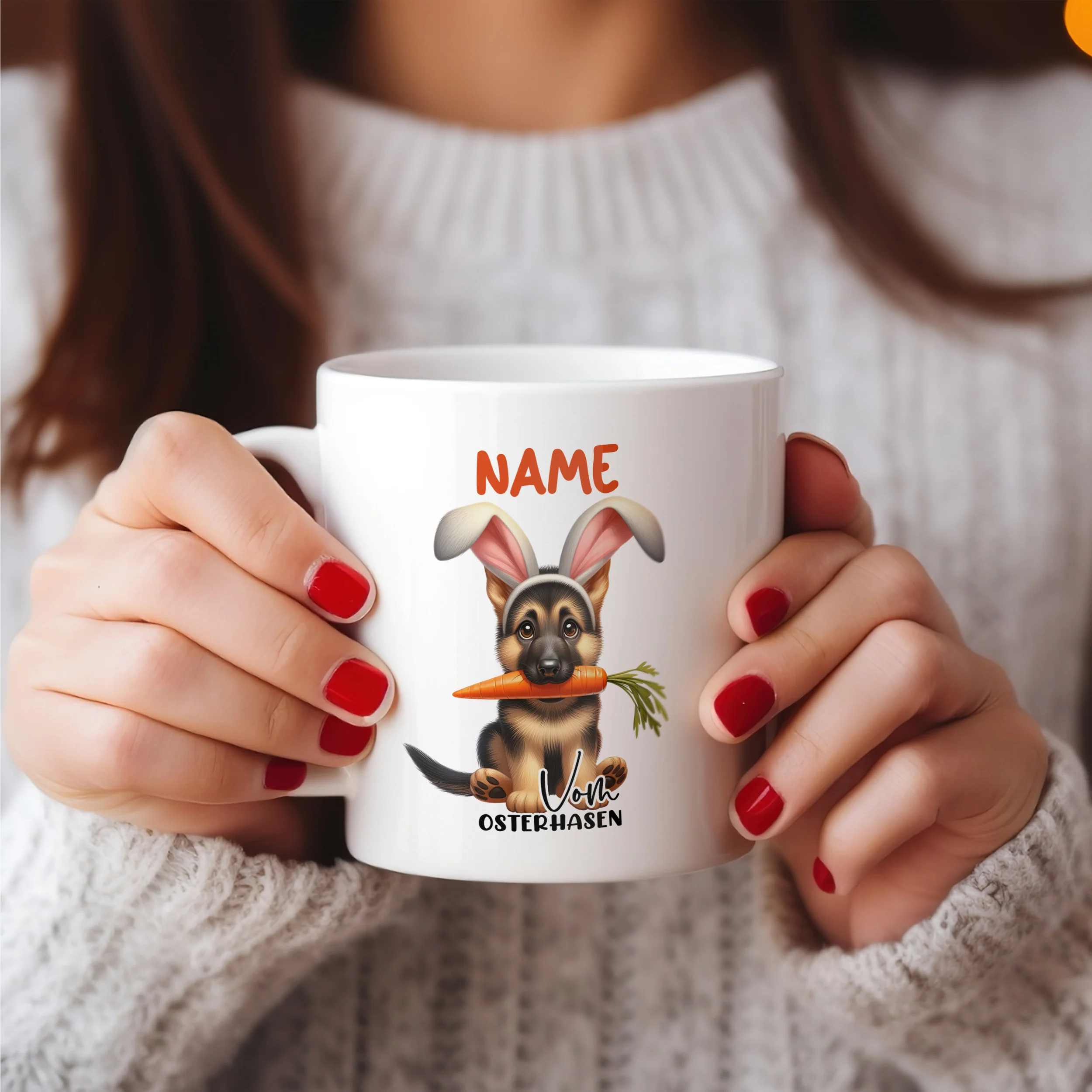 Tasse Ostern Hund mit Namen - Image 4