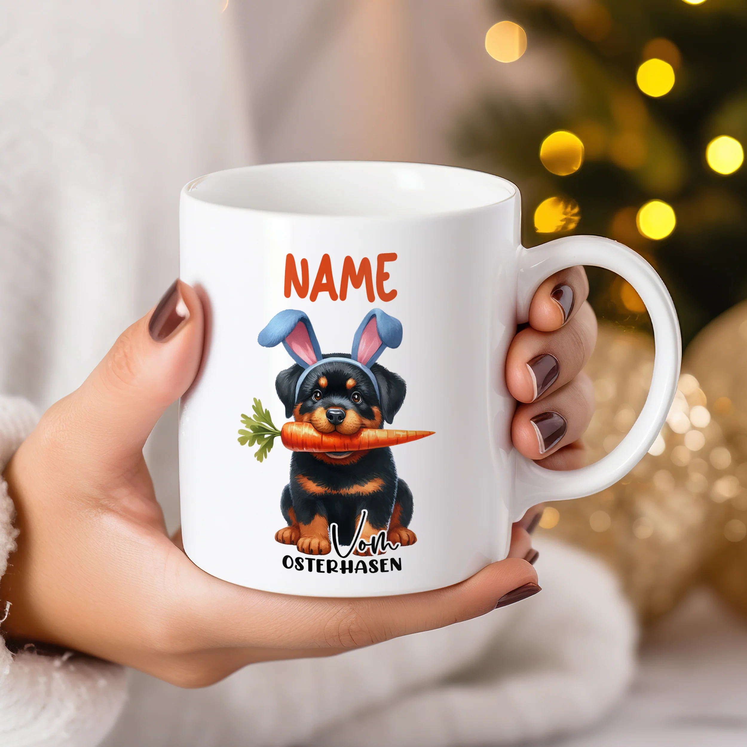 Tasse Ostern Hund mit Namen - Image 3