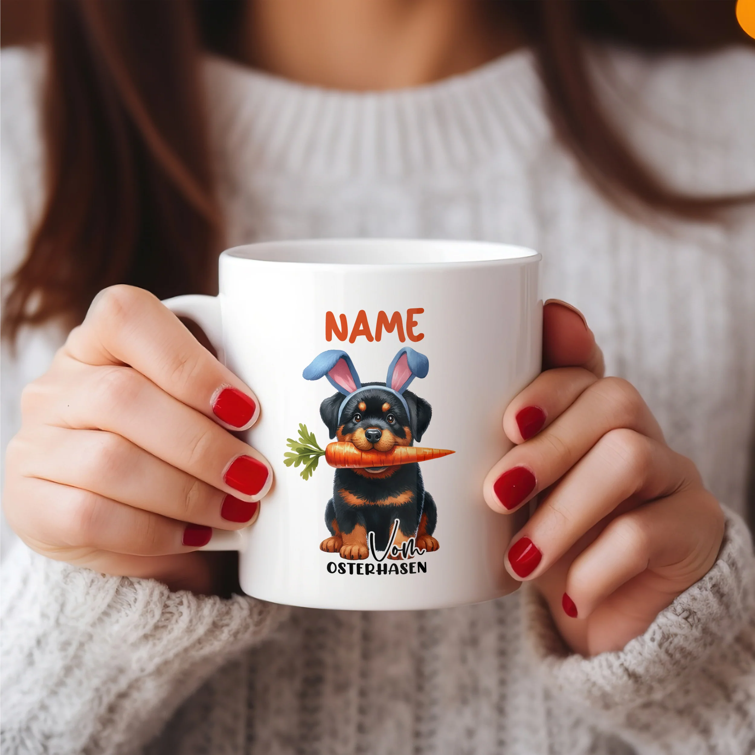 Tasse Ostern Hund mit Namen - Image 4