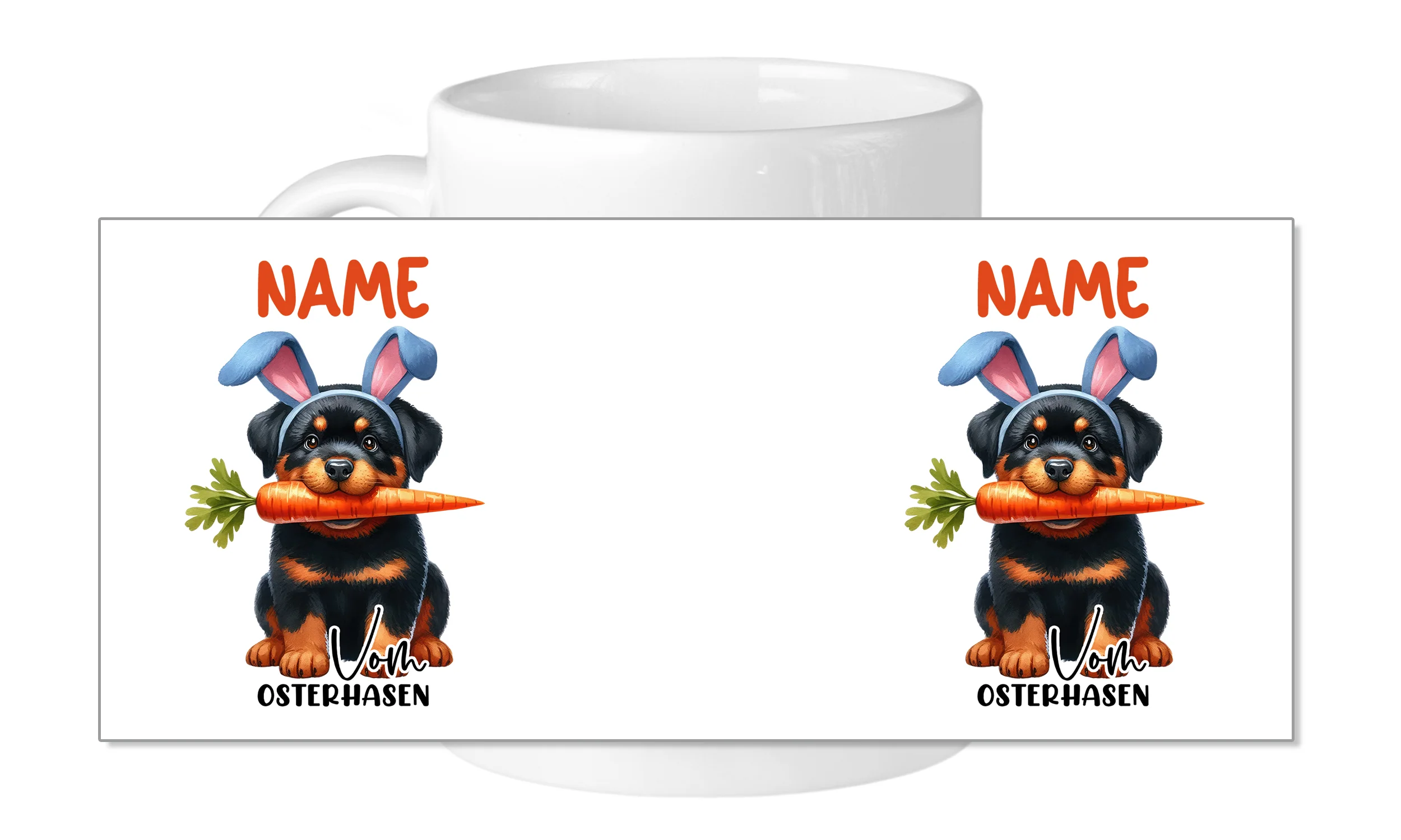 Tasse Ostern Hund mit Namen - Image 5