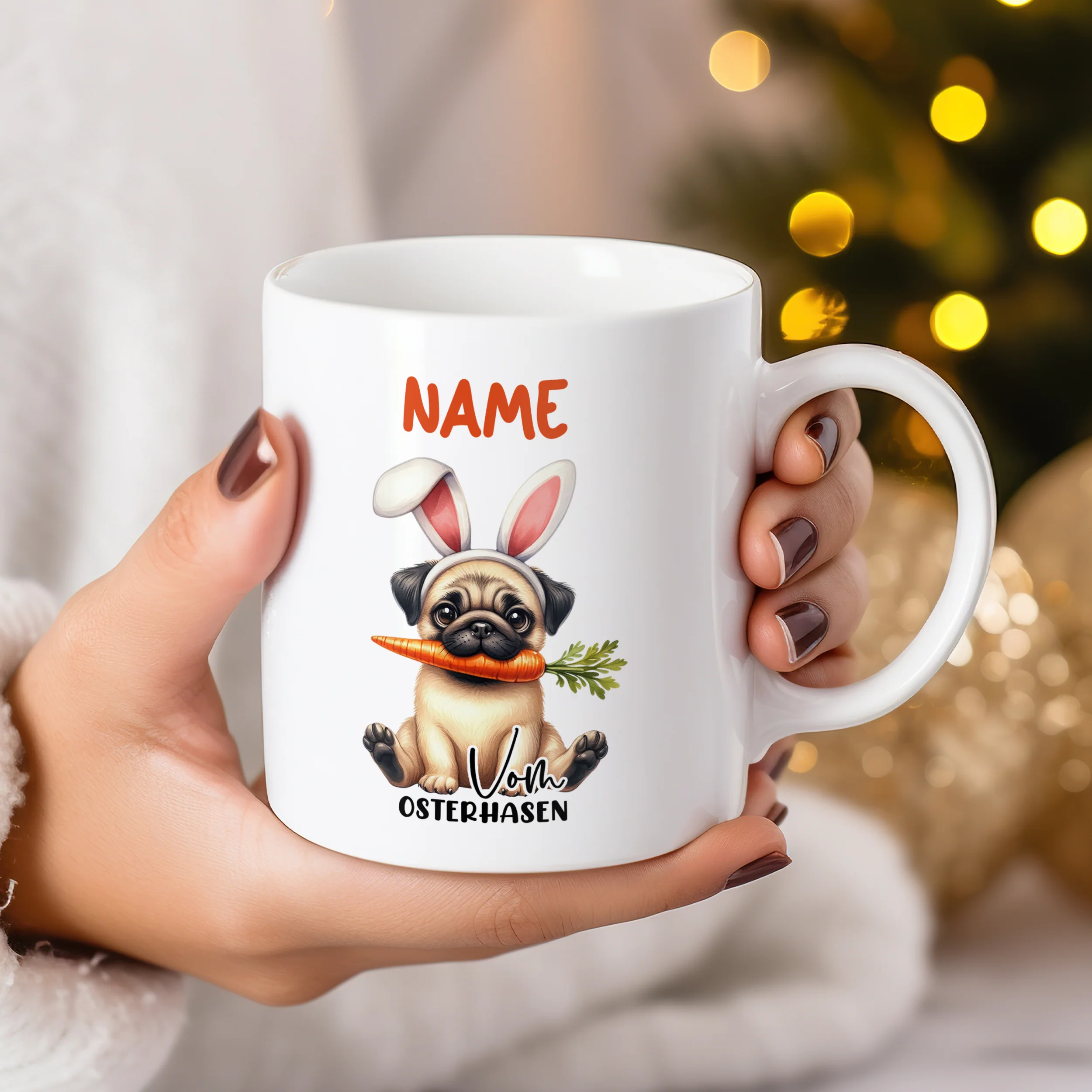 Tasse Ostern Hund mit Namen - Image 3