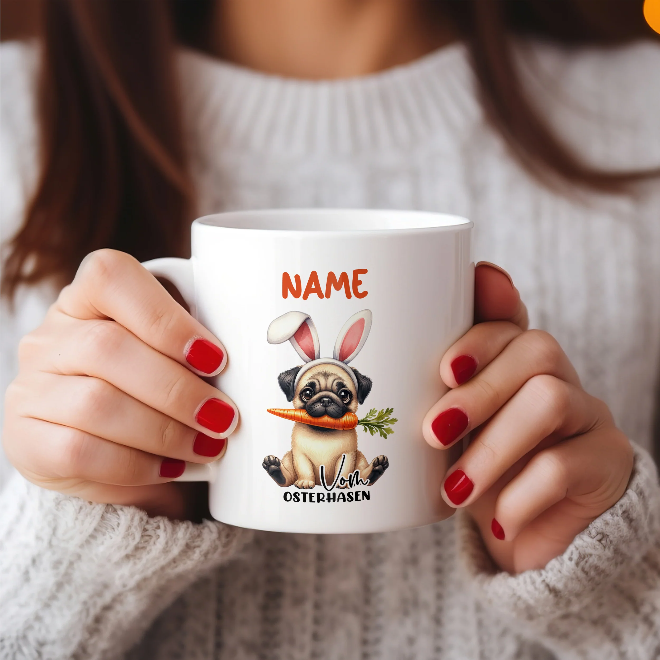 Tasse Ostern Hund mit Namen - Image 4