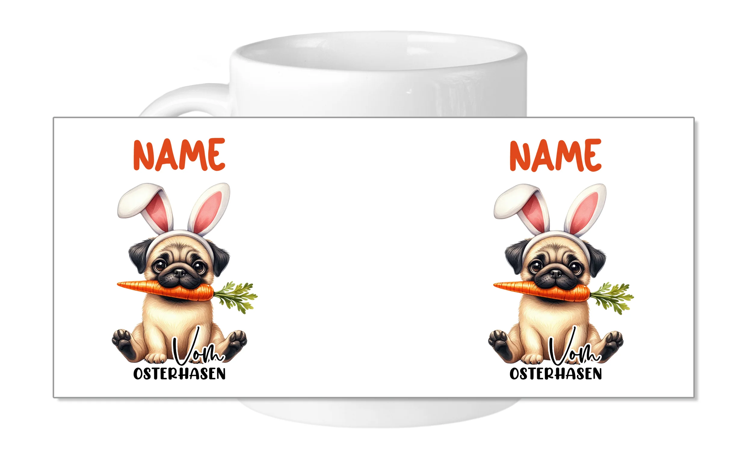 Tasse Ostern Hund mit Namen - Image 5
