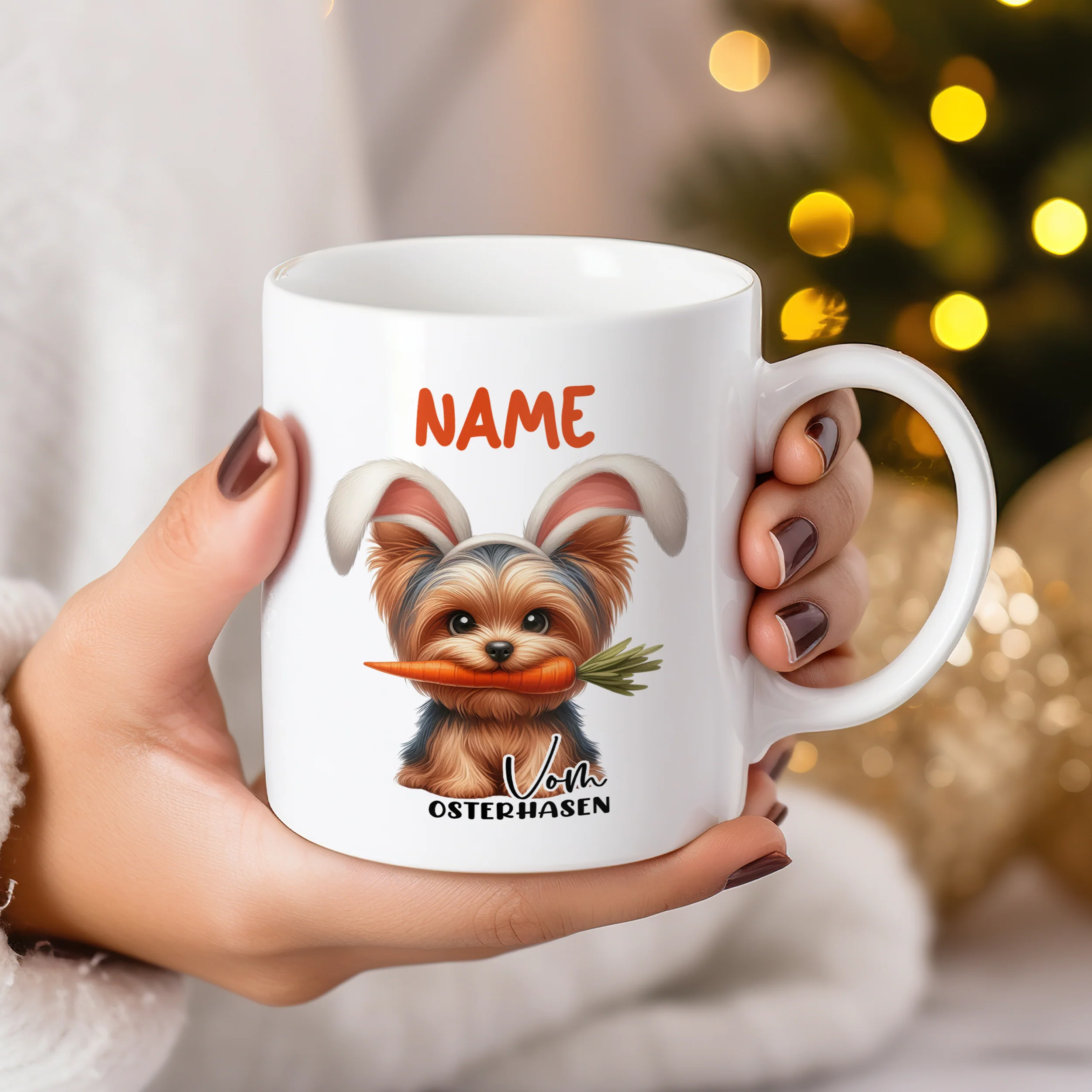 Tasse Ostern Hund mit Namen - Yorkshire Terrier - Image 3