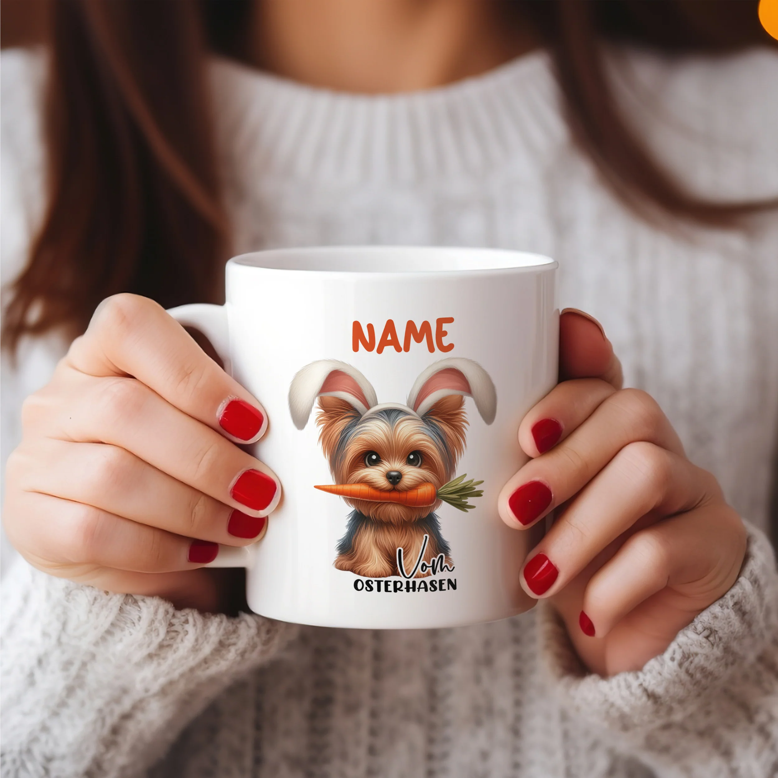 Tasse Ostern Hund mit Namen - Yorkshire Terrier - Image 4