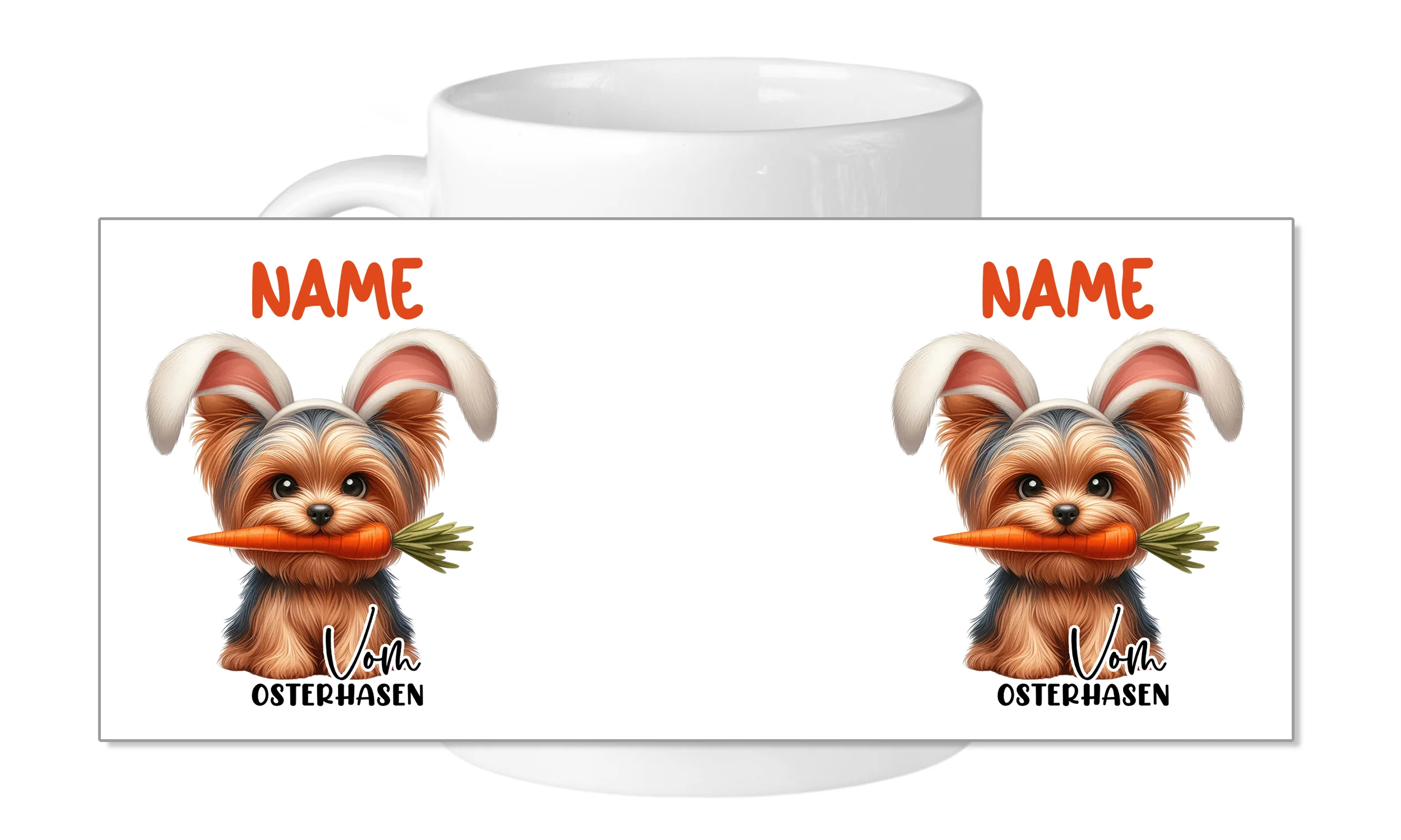 Tasse Ostern Hund mit Namen - Yorkshire Terrier - Image 5