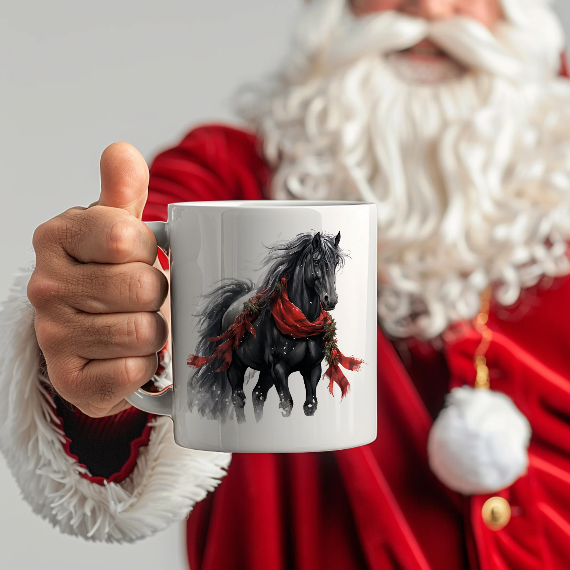 Tasse Pferd mit rotem Schal - Image 6