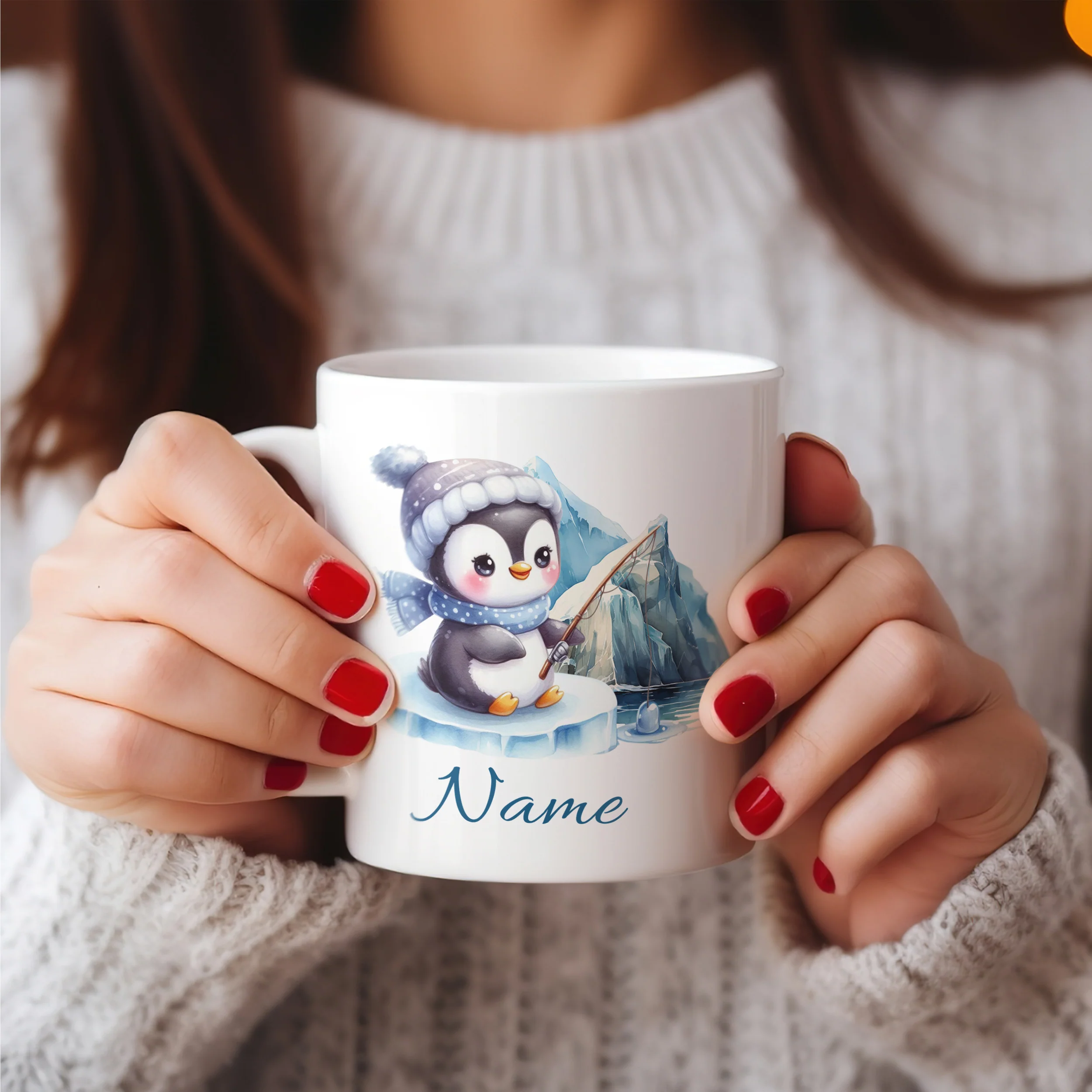 Tasse Pinguin im Winter - Image 4