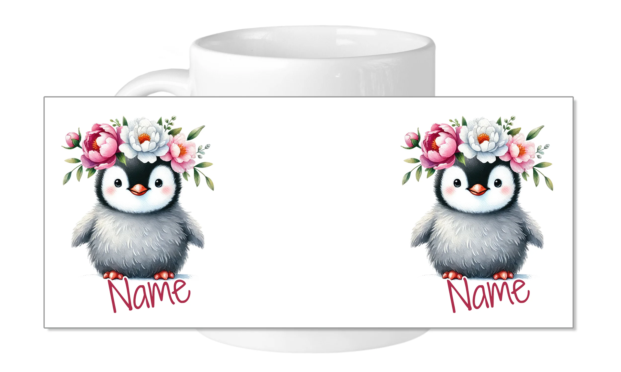 Tasse Pinguin mit Blumenkranz - Image 5